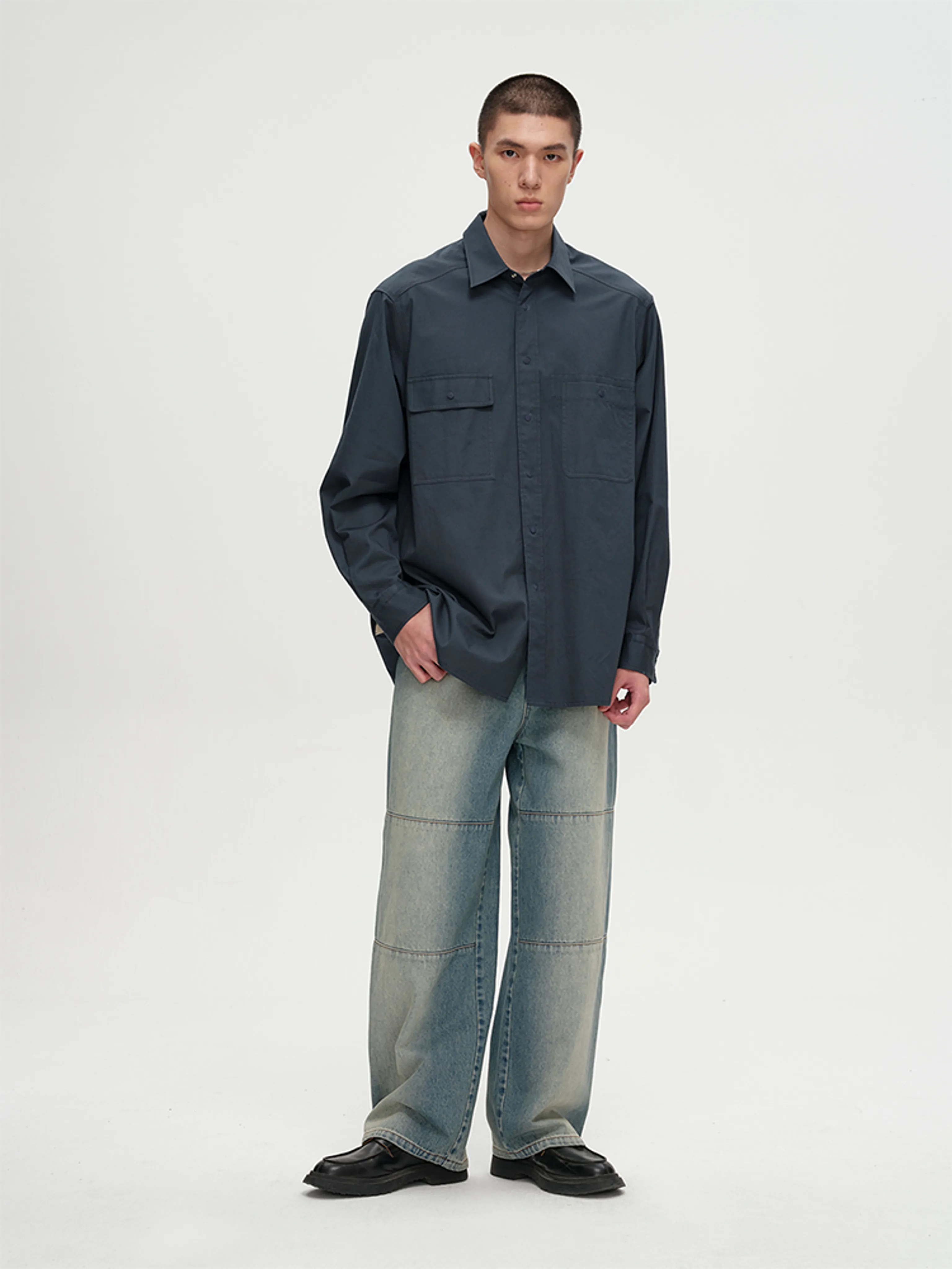 Combed Cotton Twill Work Shirt - Image 5