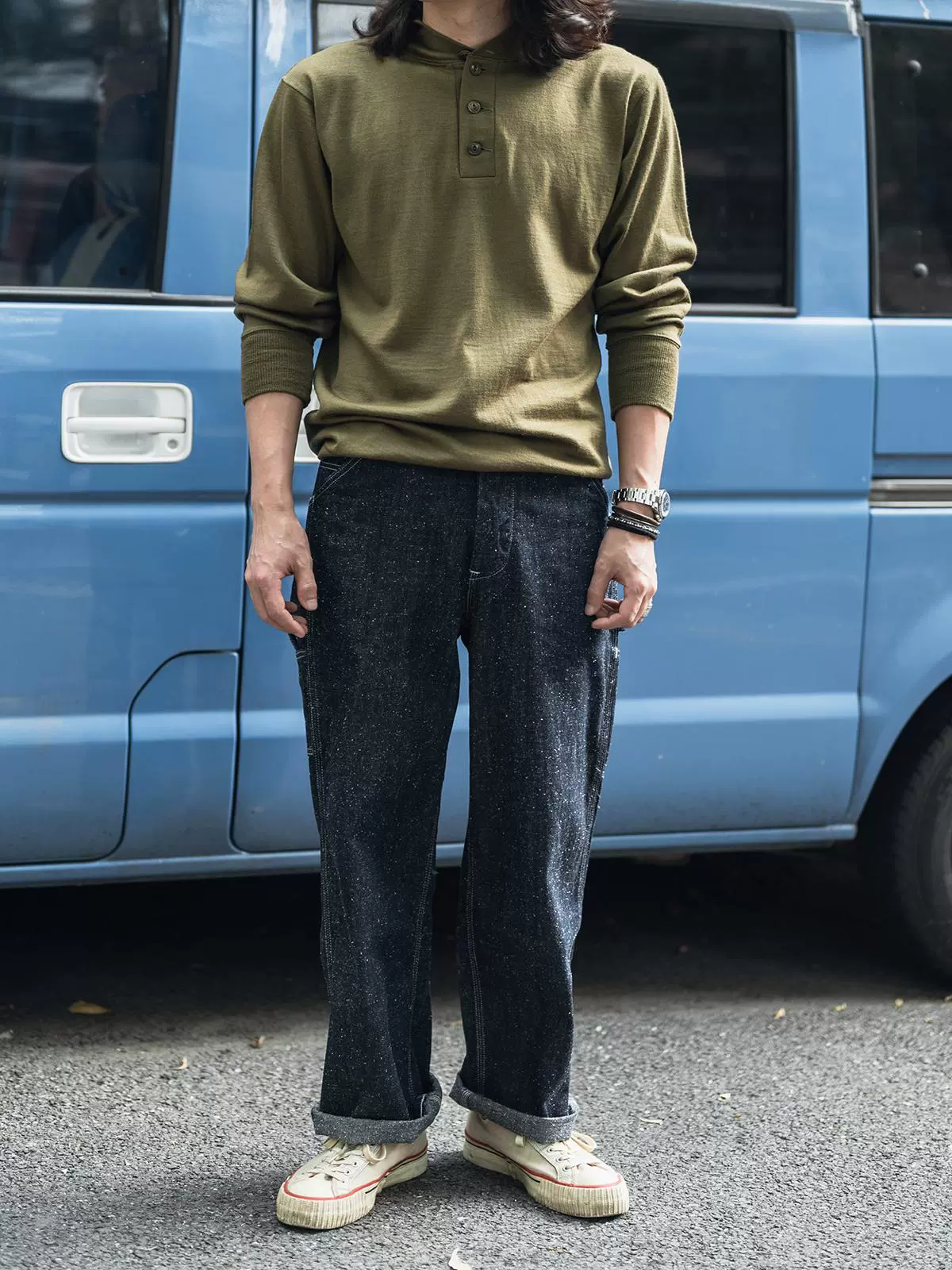 Combed Wool Henley Sweater - Image 3