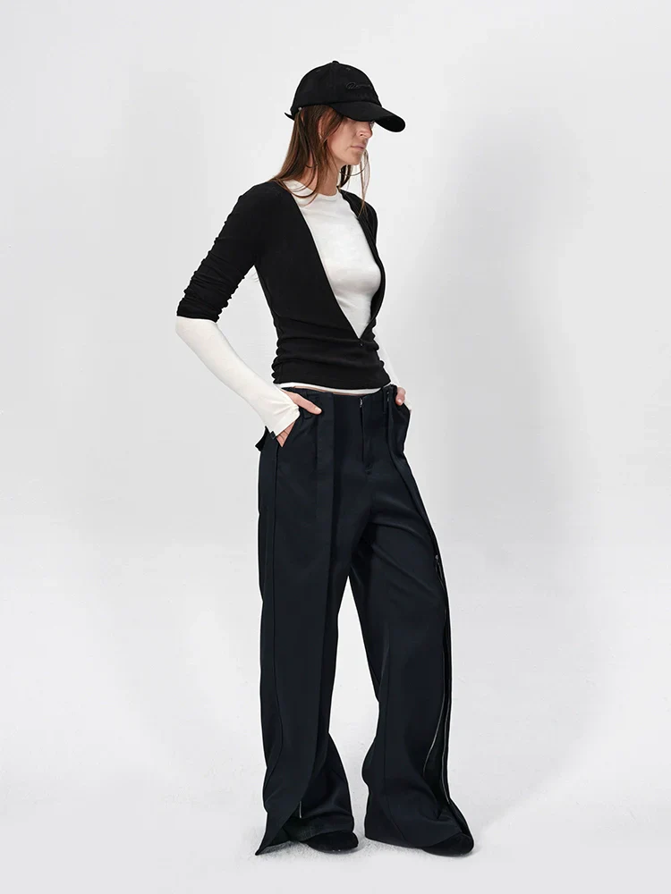 Contrast-Check Straight-Leg Trousers - Image 2