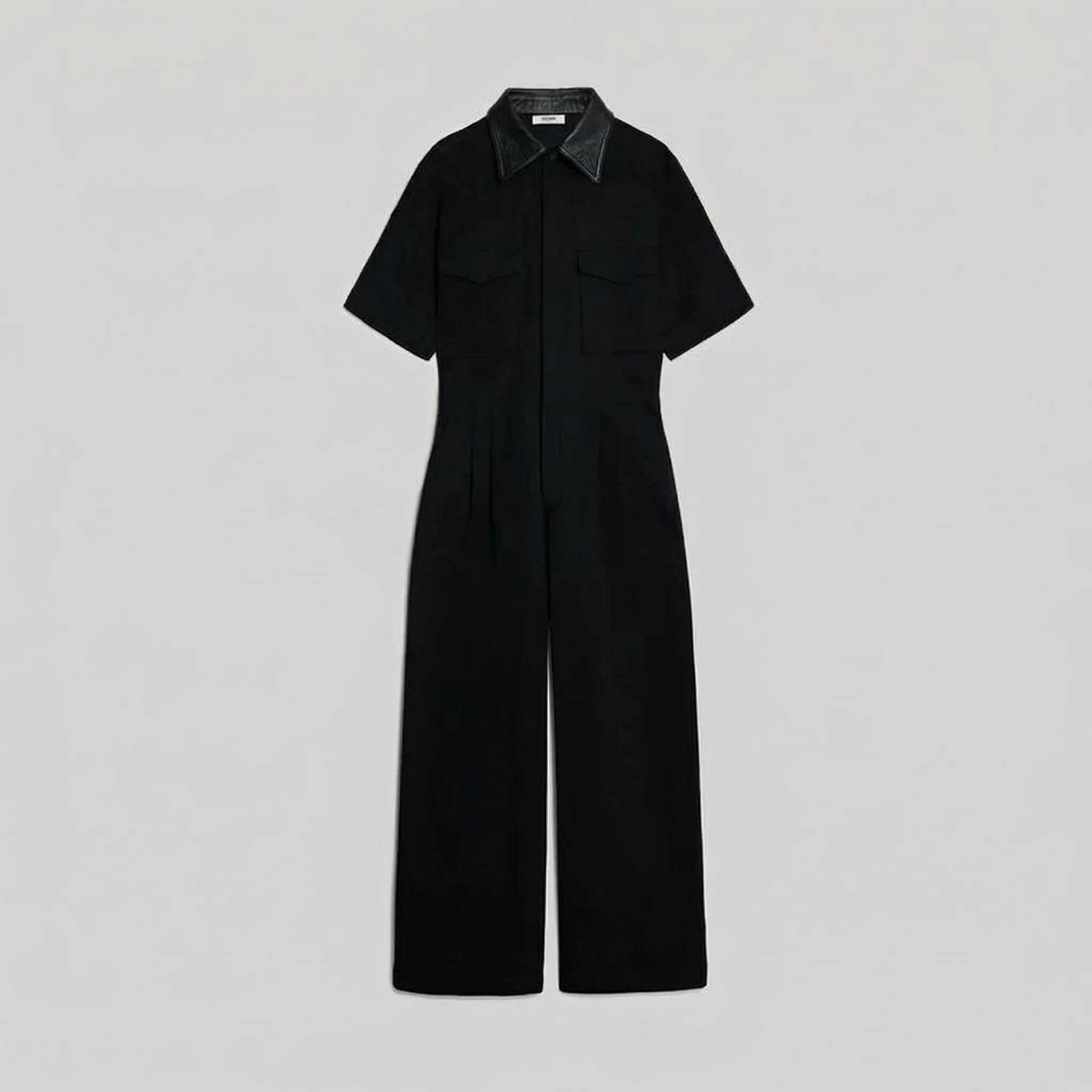 Contrast Collar Jumpsuit - Image 6