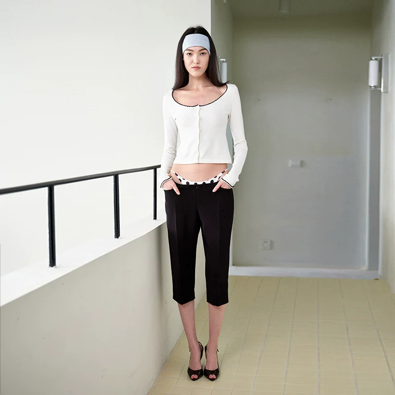 Contrast Lace Knit Cardigan - Image 6