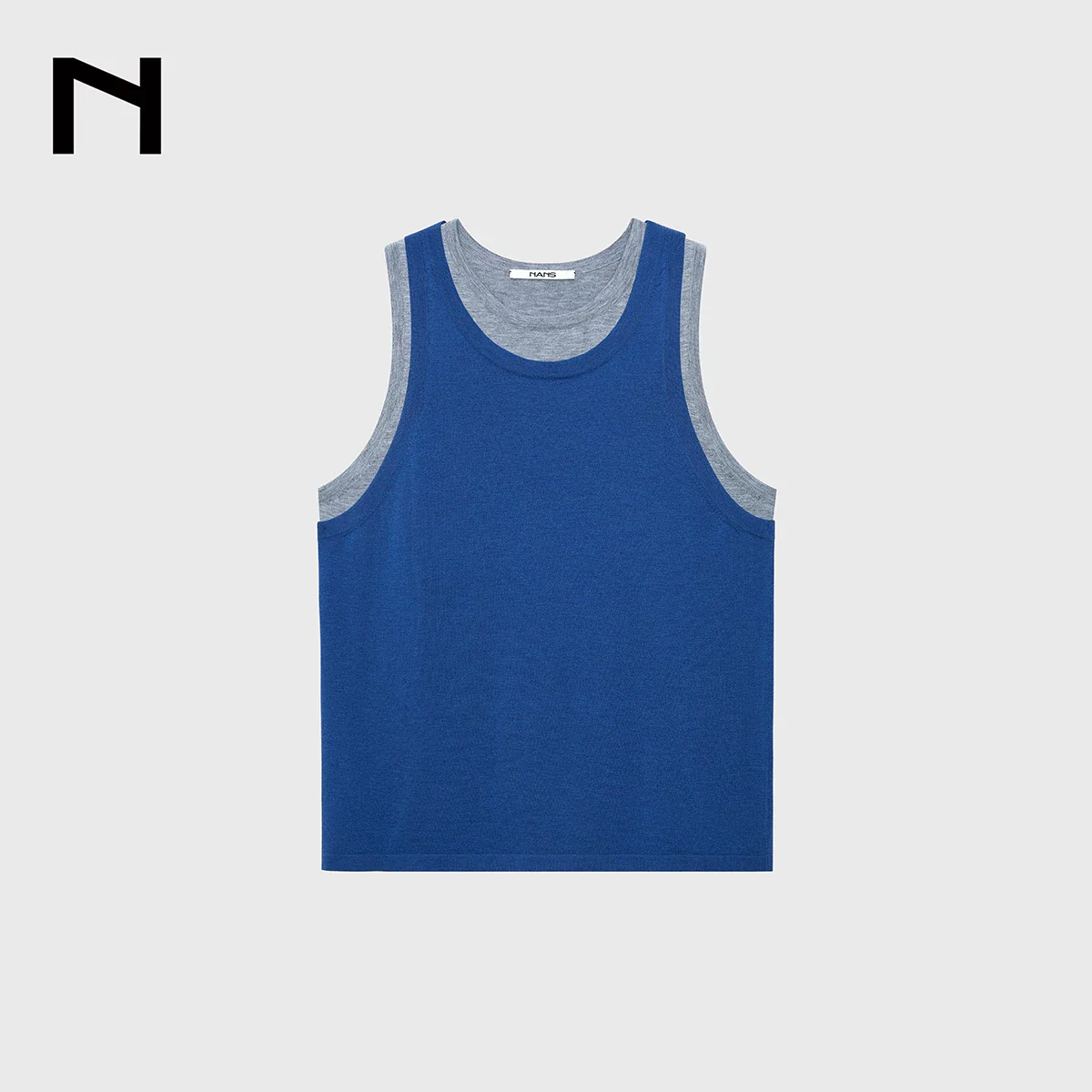 Contrast Layered Knit Vest Set - Image 7
