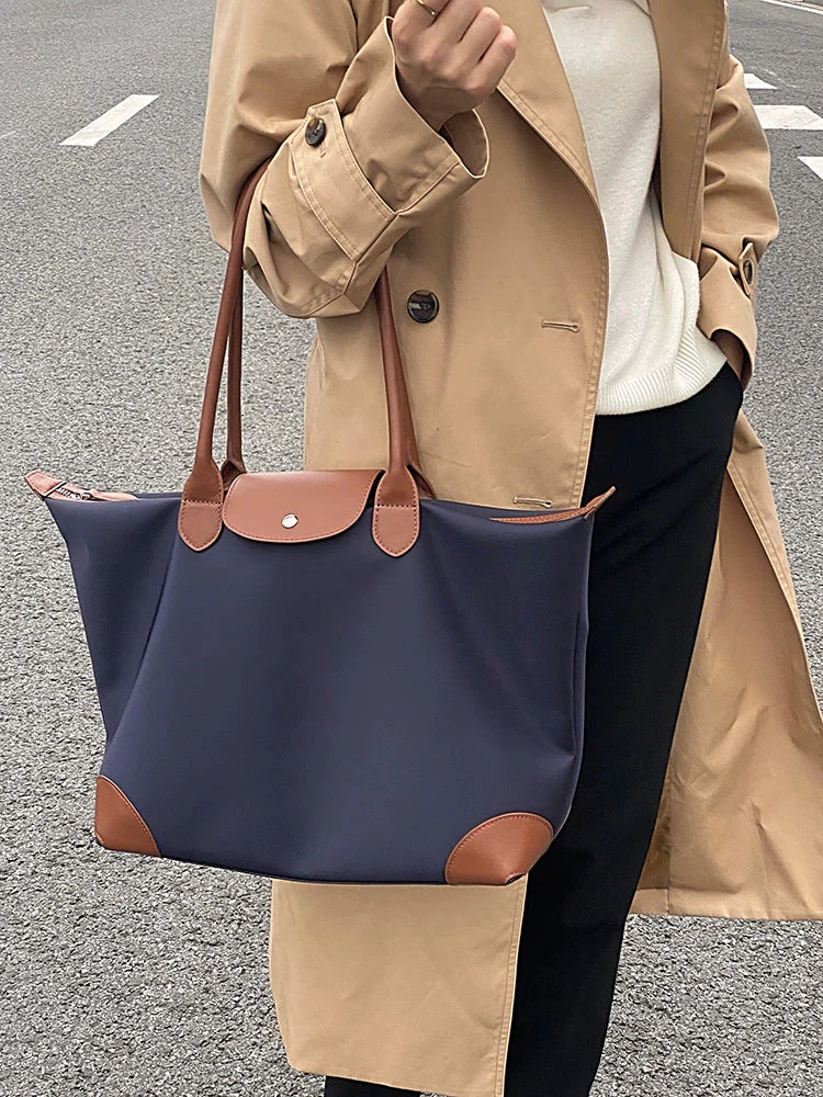 Contrast Nylon Tote - Image 3