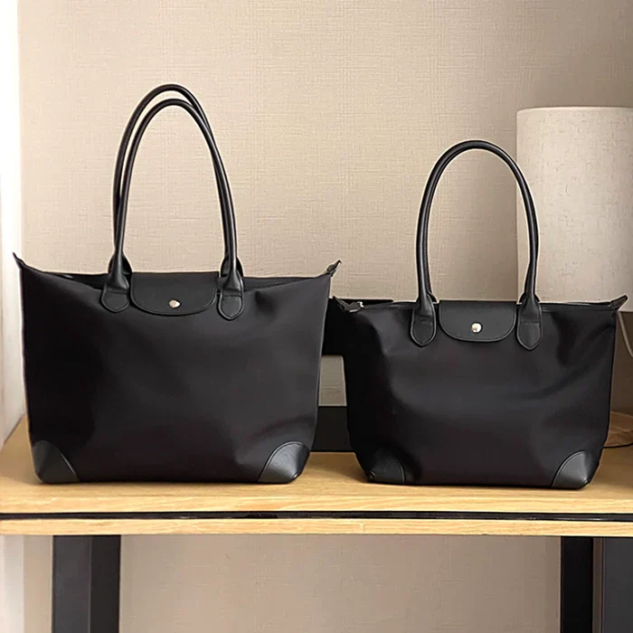 Contrast Nylon Tote - Image 7