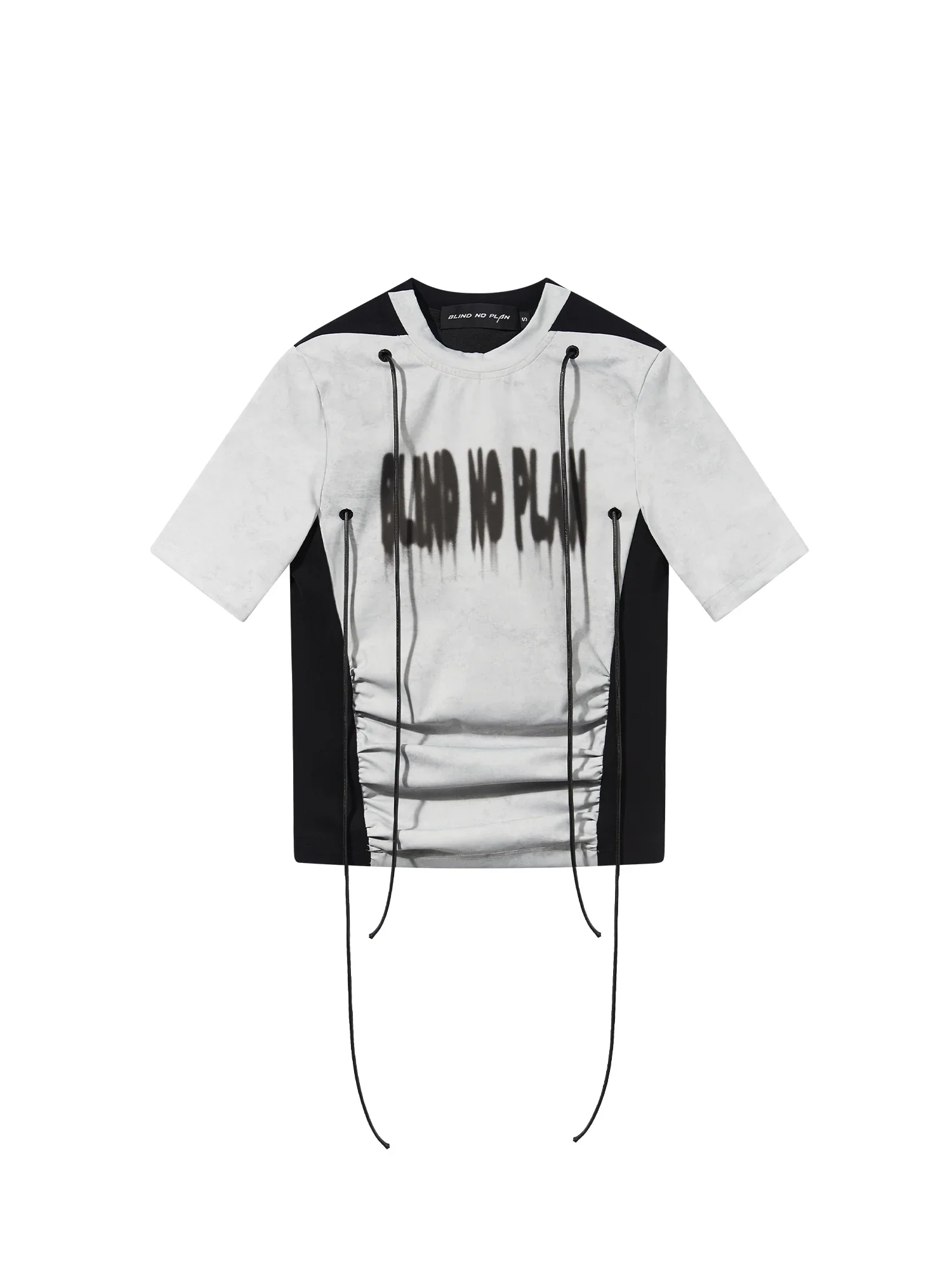 Contrast-Panel Drawstring Tee - Image 4