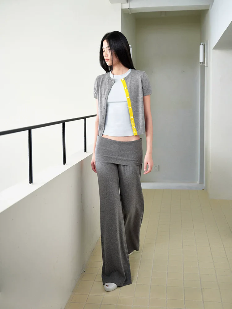 Contrast Placket Wool Cardigan - Image 3