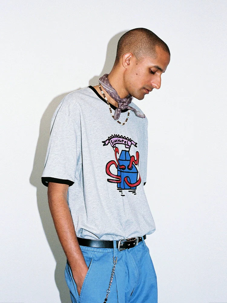 Contrast Rib Ringer Tee