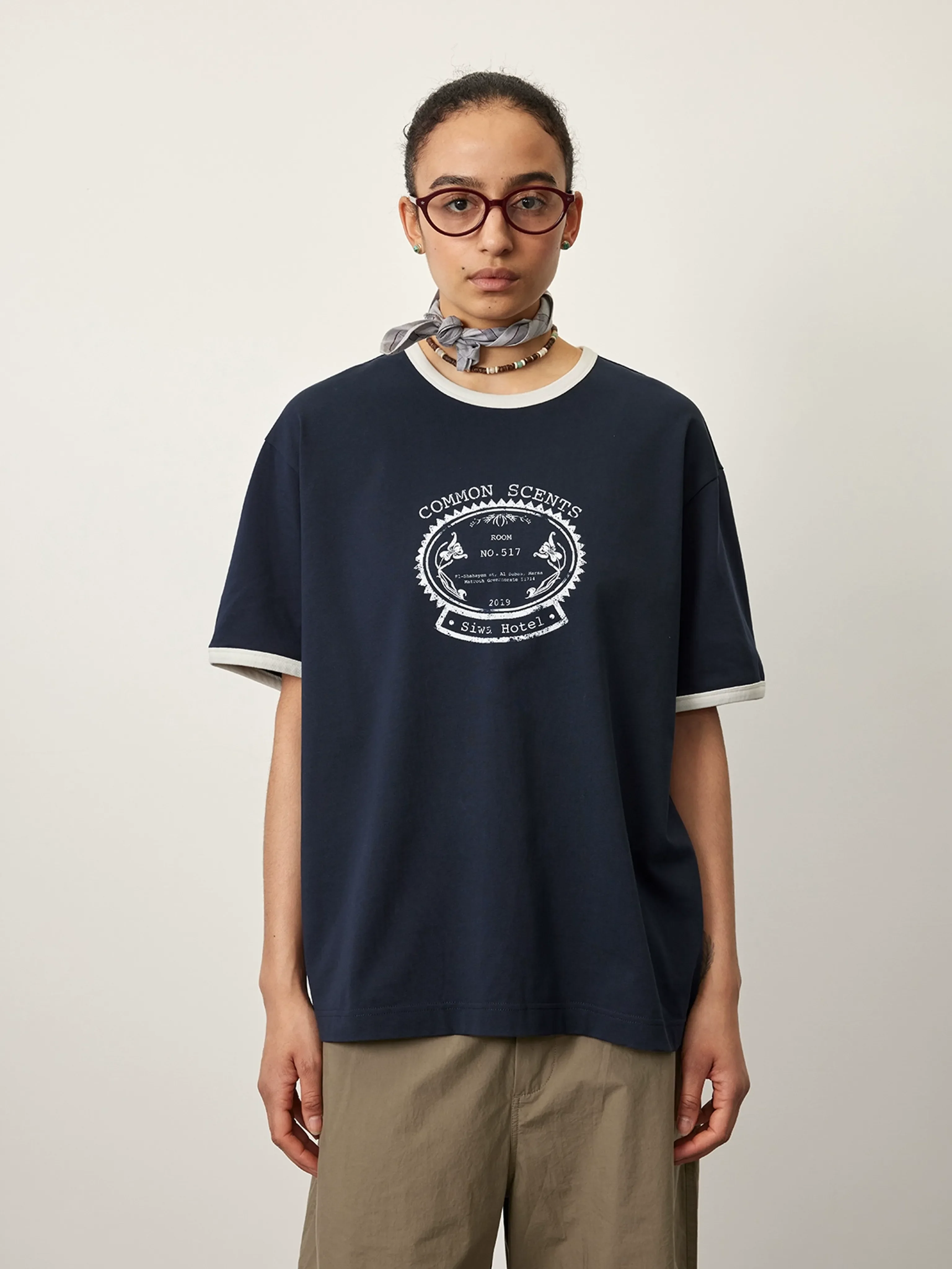 Contrast Ribbed Graphic Tee - Image 7