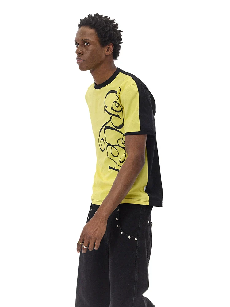 Contrast Script Ringer Tee