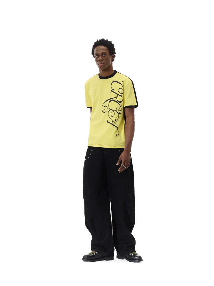Contrast Script Ringer Tee - Image 2