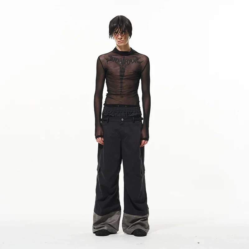 Contrast Stitch Cargo Pants - Image 4