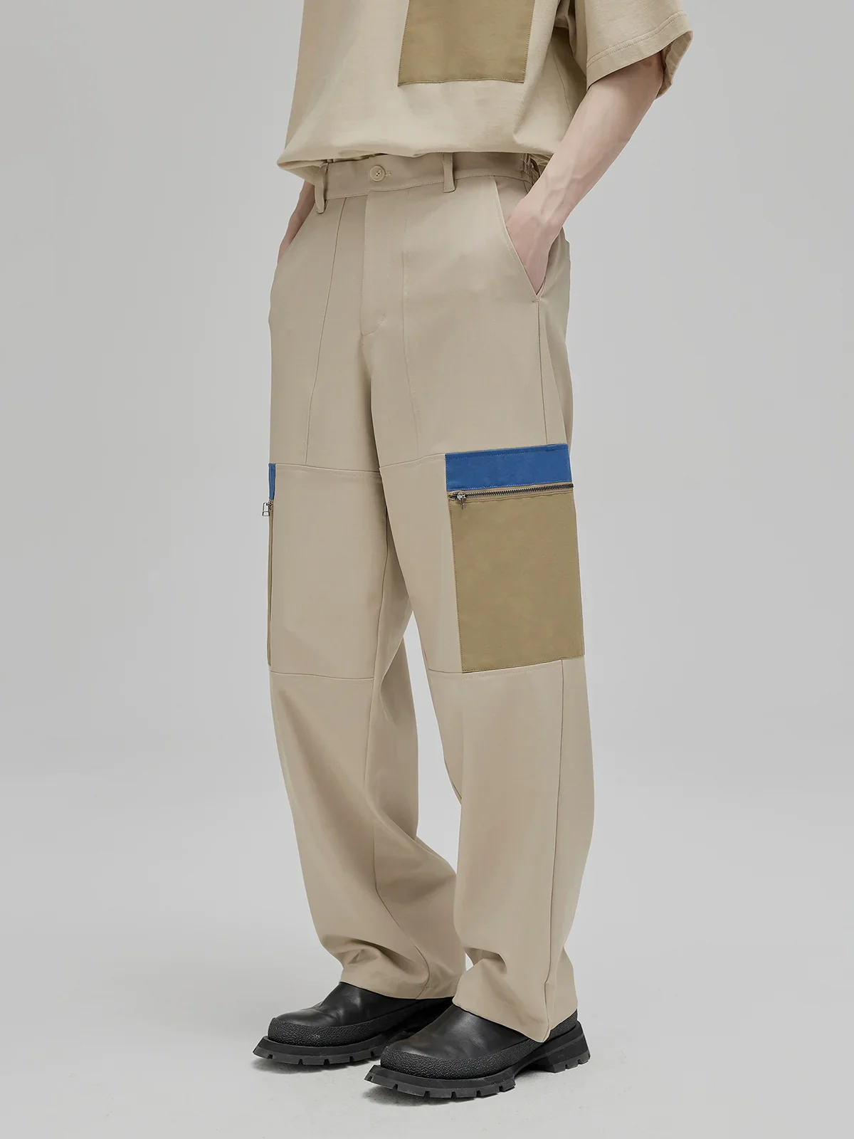 Contrast Stitch Cargo Pants - Image 2