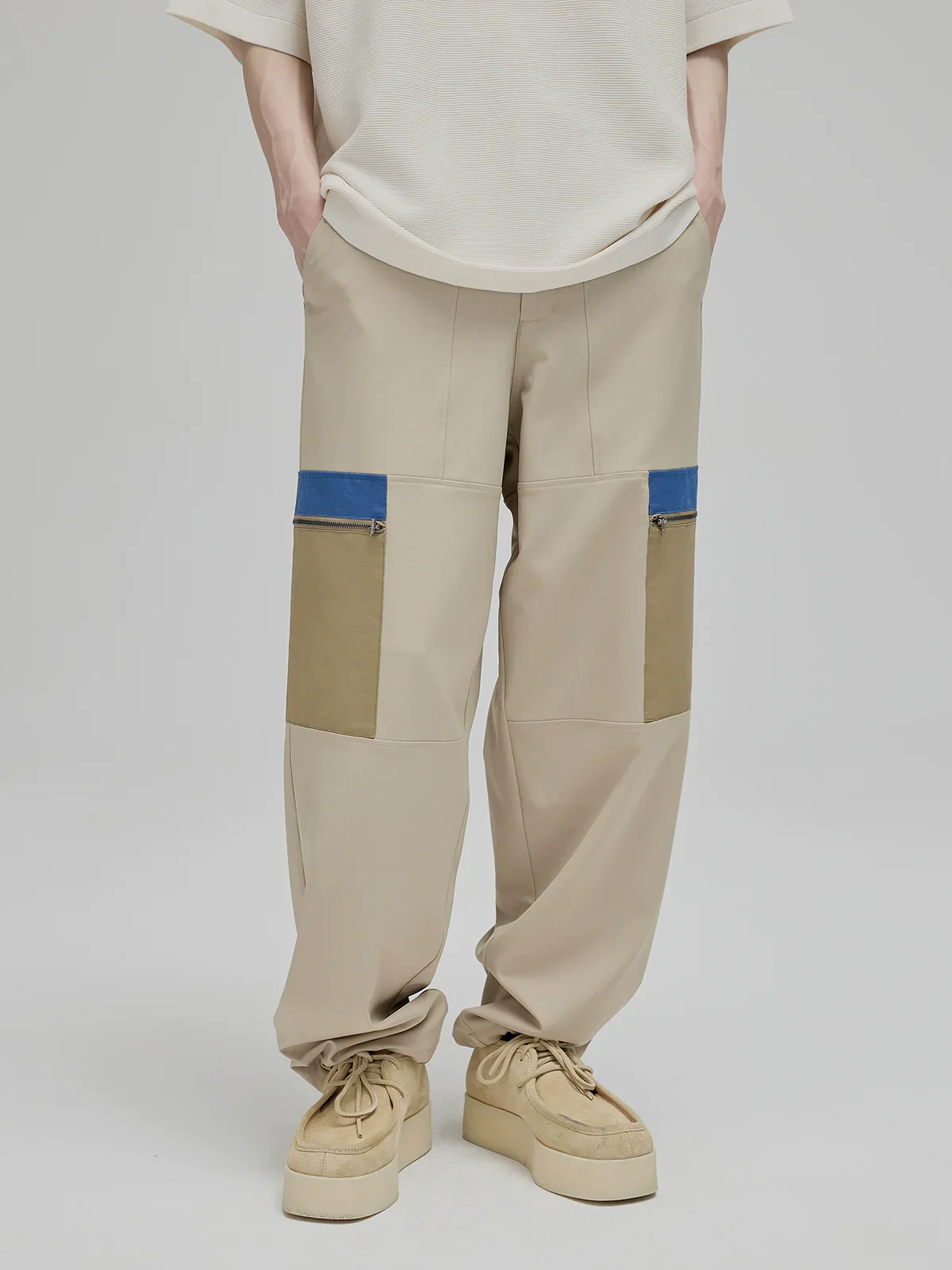 Contrast Stitch Cargo Pants - Image 3