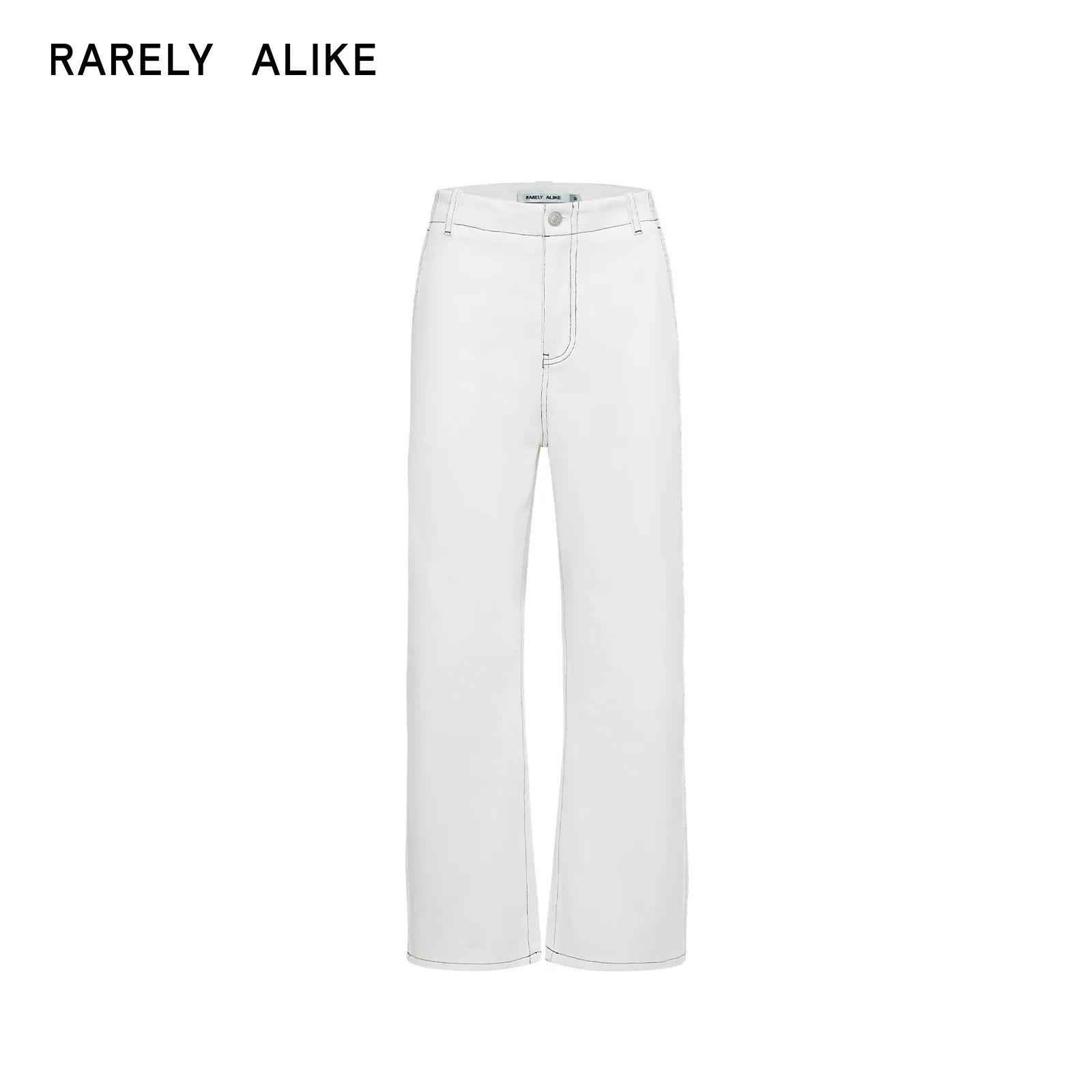 Contrast-Stitch Cargo Straight Pants - Image 6