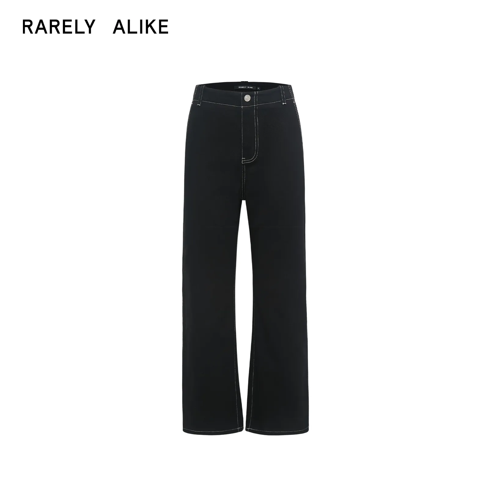 Contrast-Stitch Cargo Straight Pants - Image 7