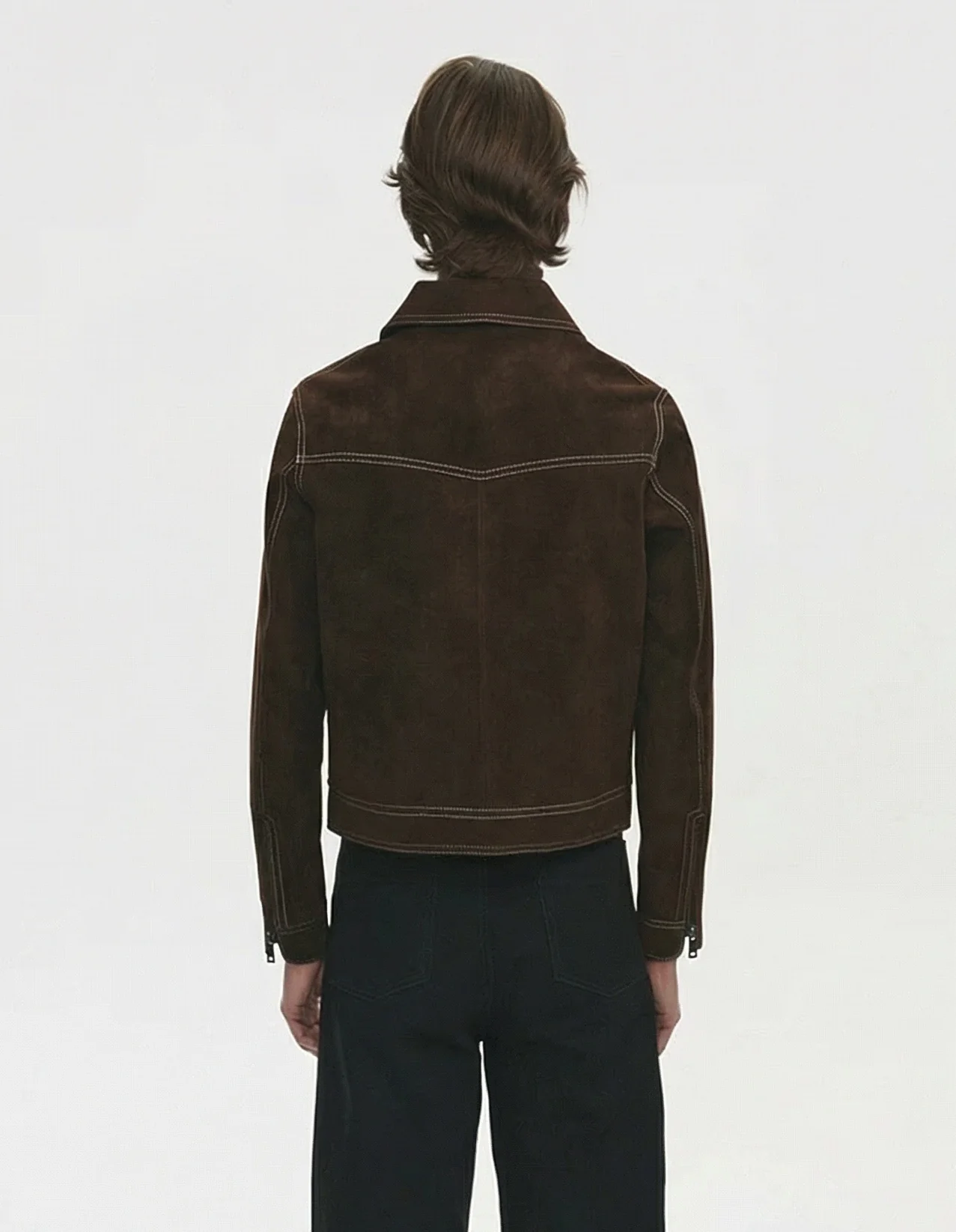Contrast Stitch Zip Jacket - Image 3