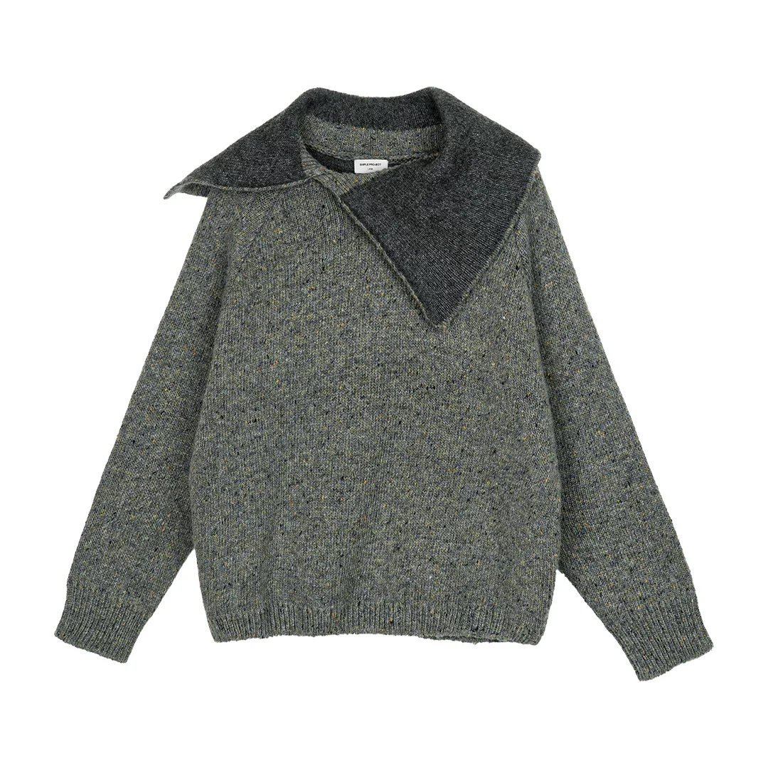 Contrast Tie-Neck Sweater - Image 6