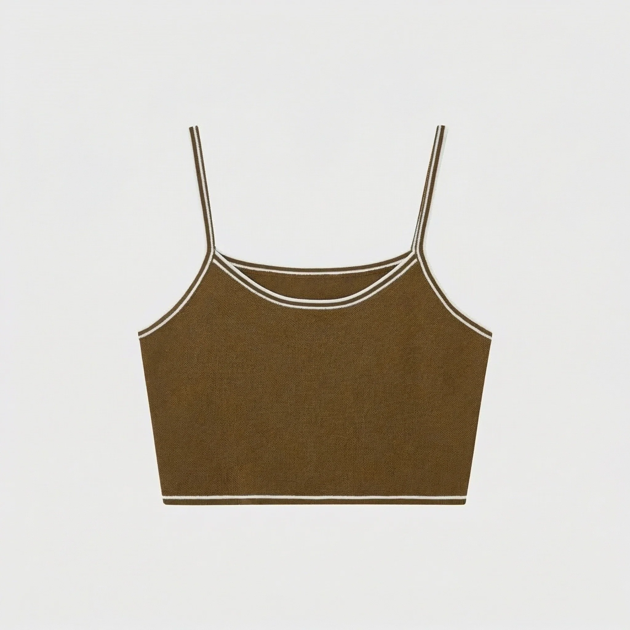 Contrast Trim Crop Camisole - Image 2