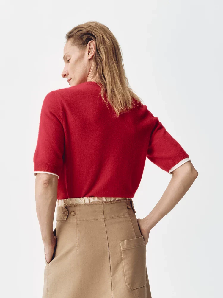 Contrast Trim Knit Top - Image 3