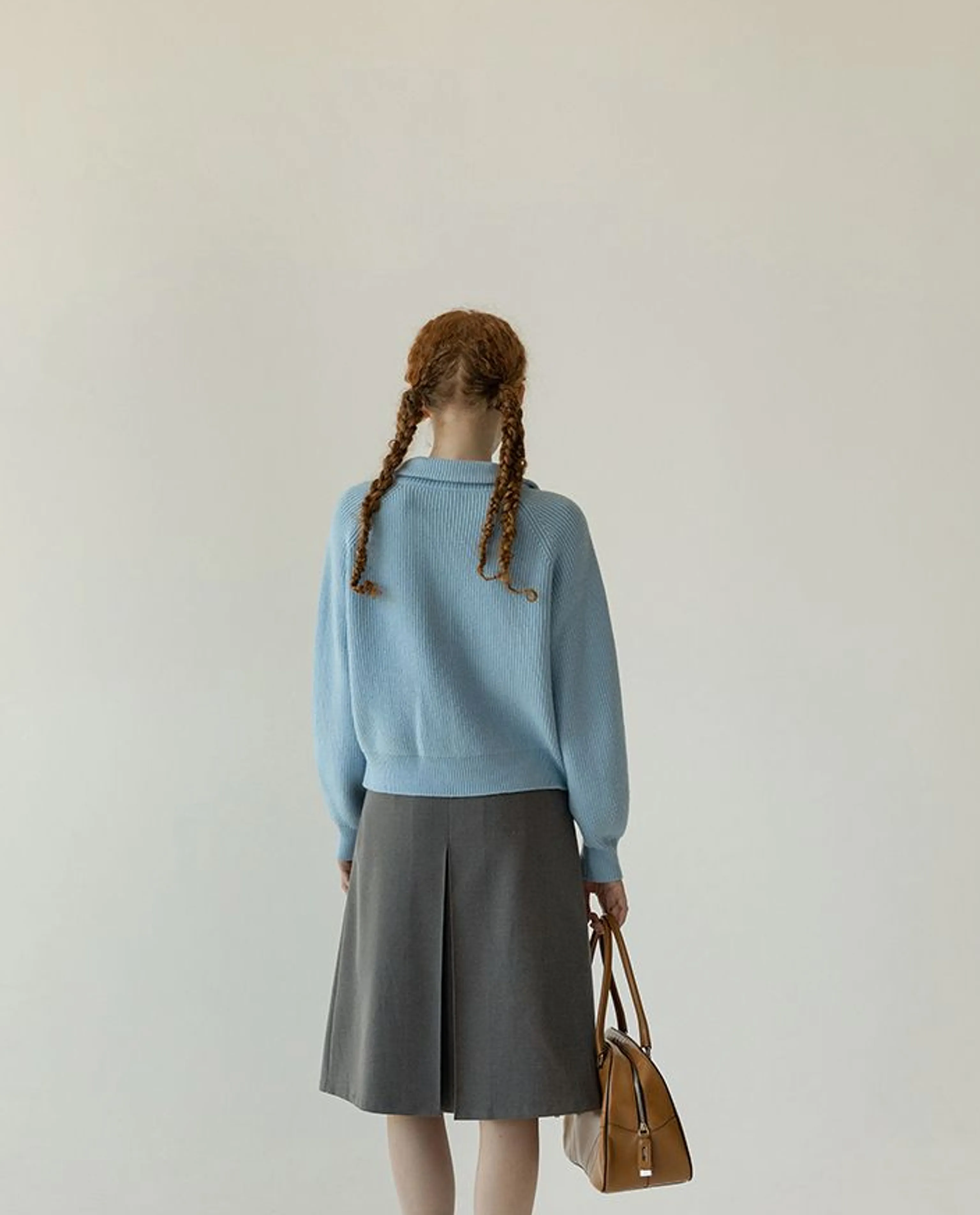 Contrast-Trim Ribbed Zip Cardigan - Image 5