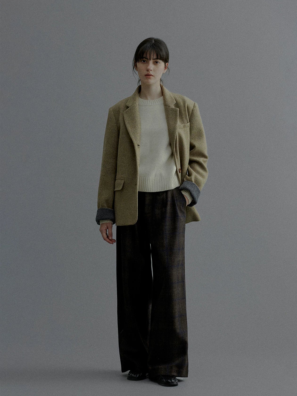 Contrast-Trim Wool Blazer - Image 6