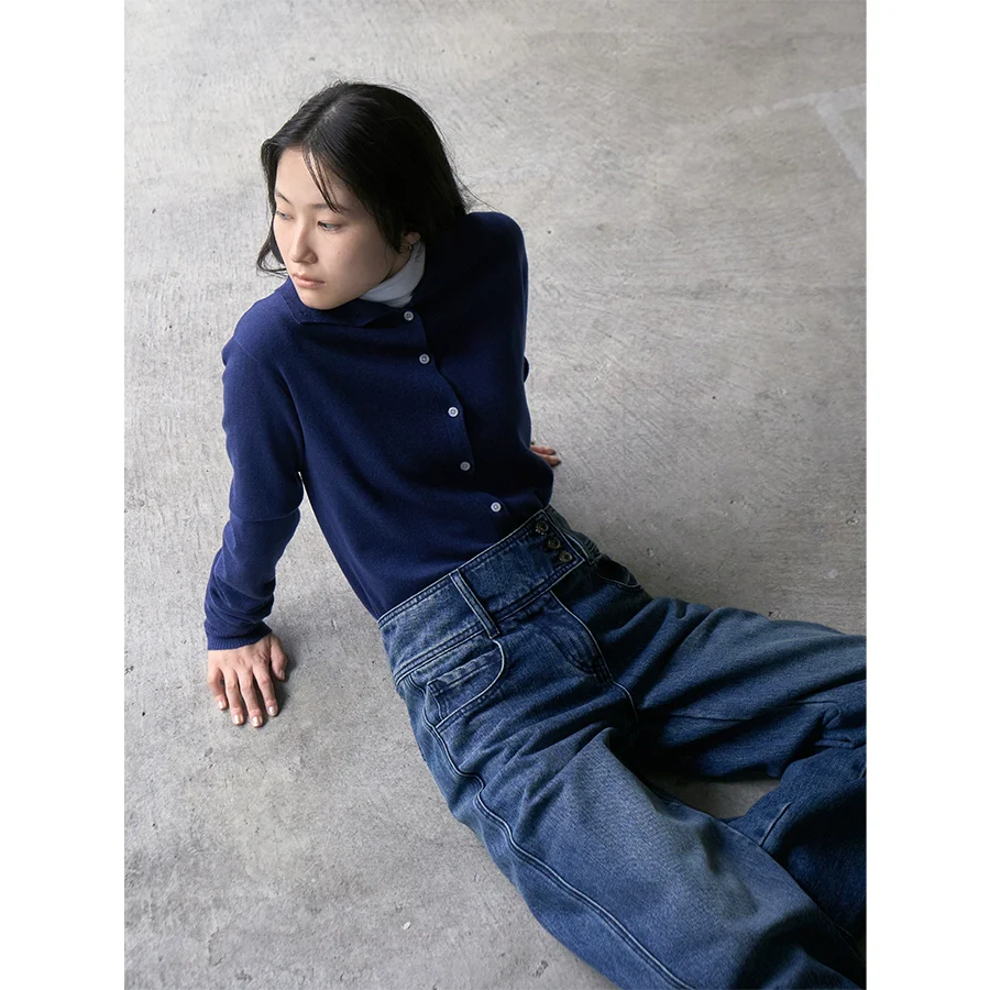 Contrast Wool-Blend Cardigan - Image 4