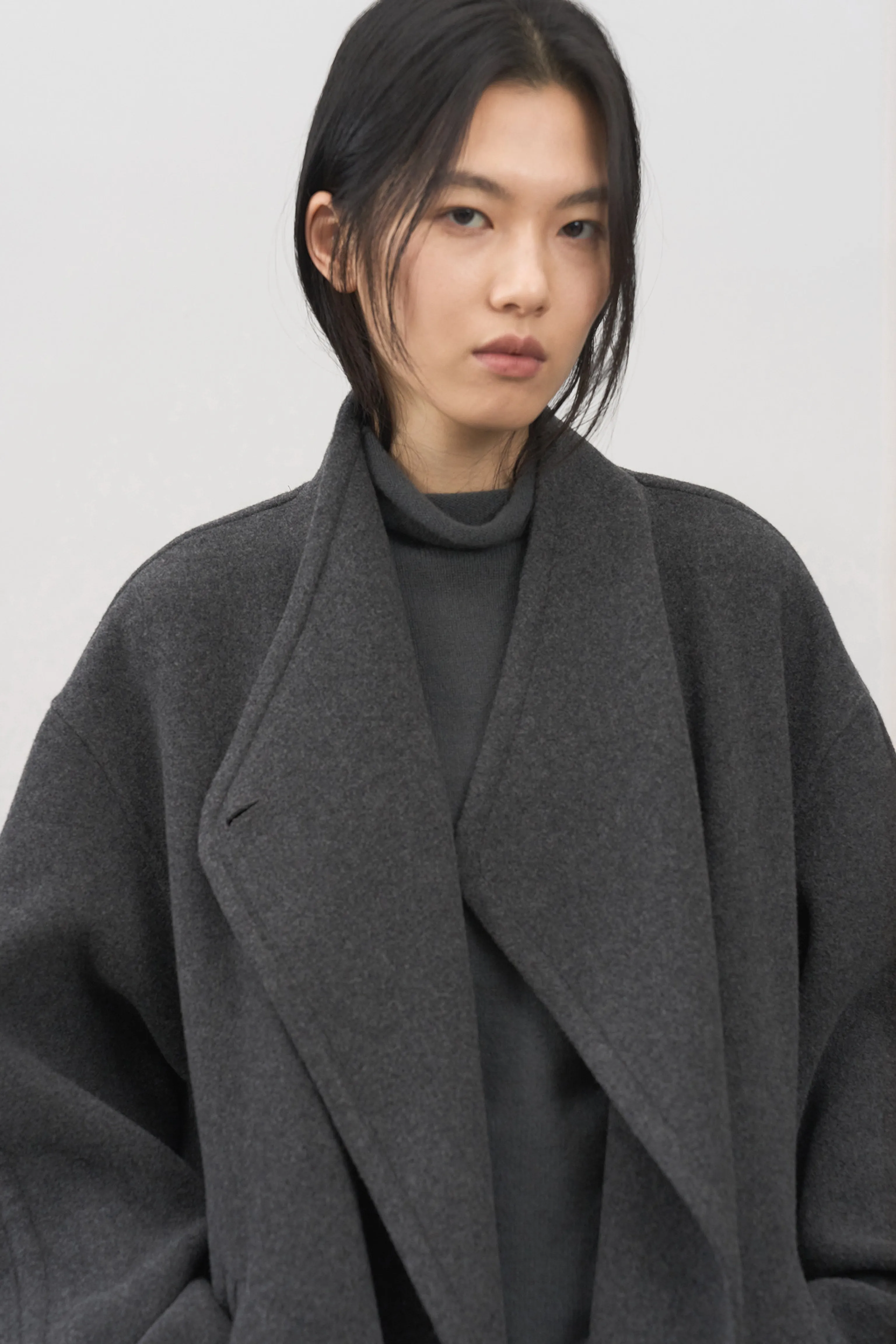 Convertible Collar Wool Jacket - Image 5