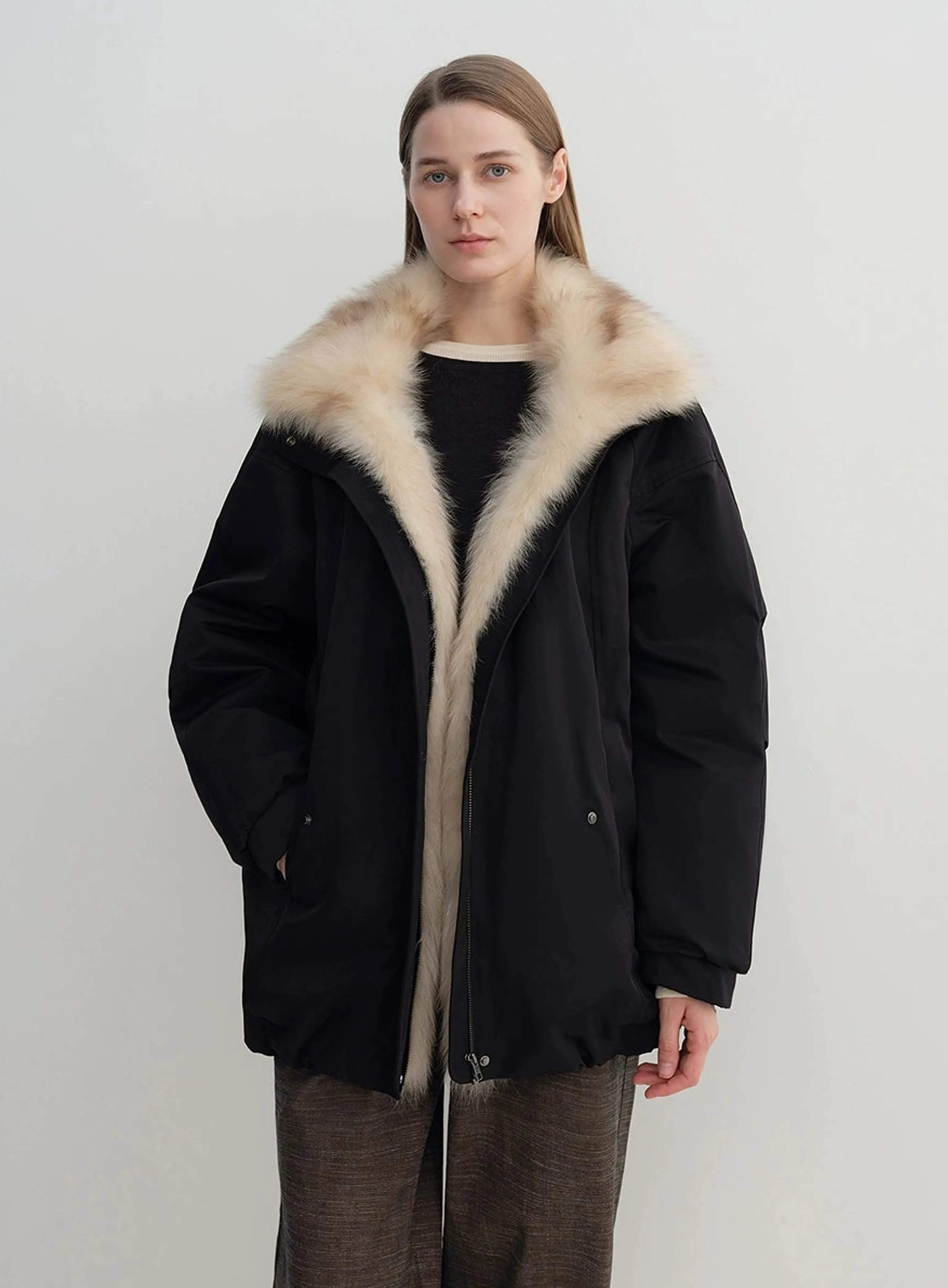 Convertible Fox Fur Down Parka - Image 3