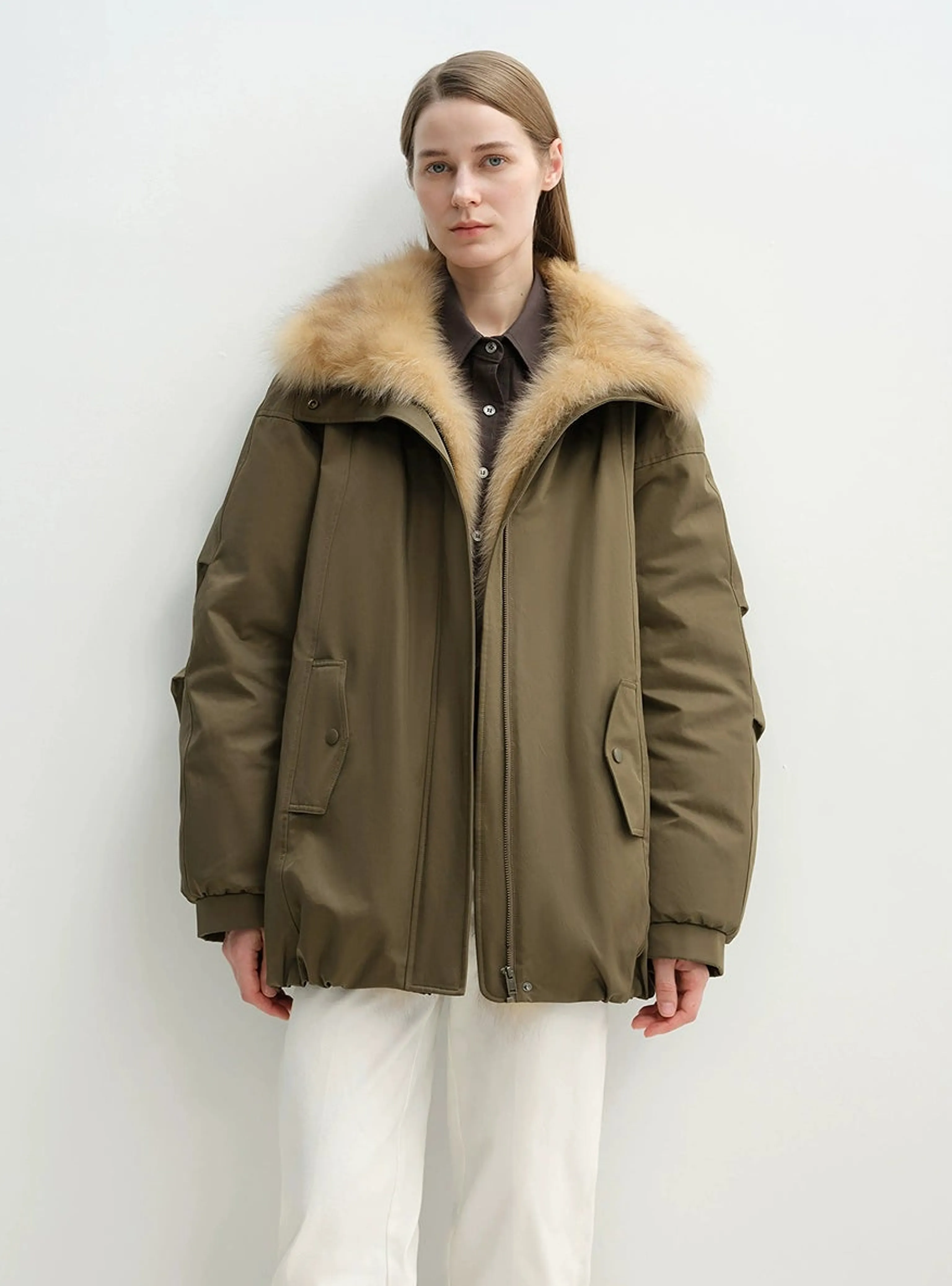 Convertible Fox Fur Down Parka - Image 4