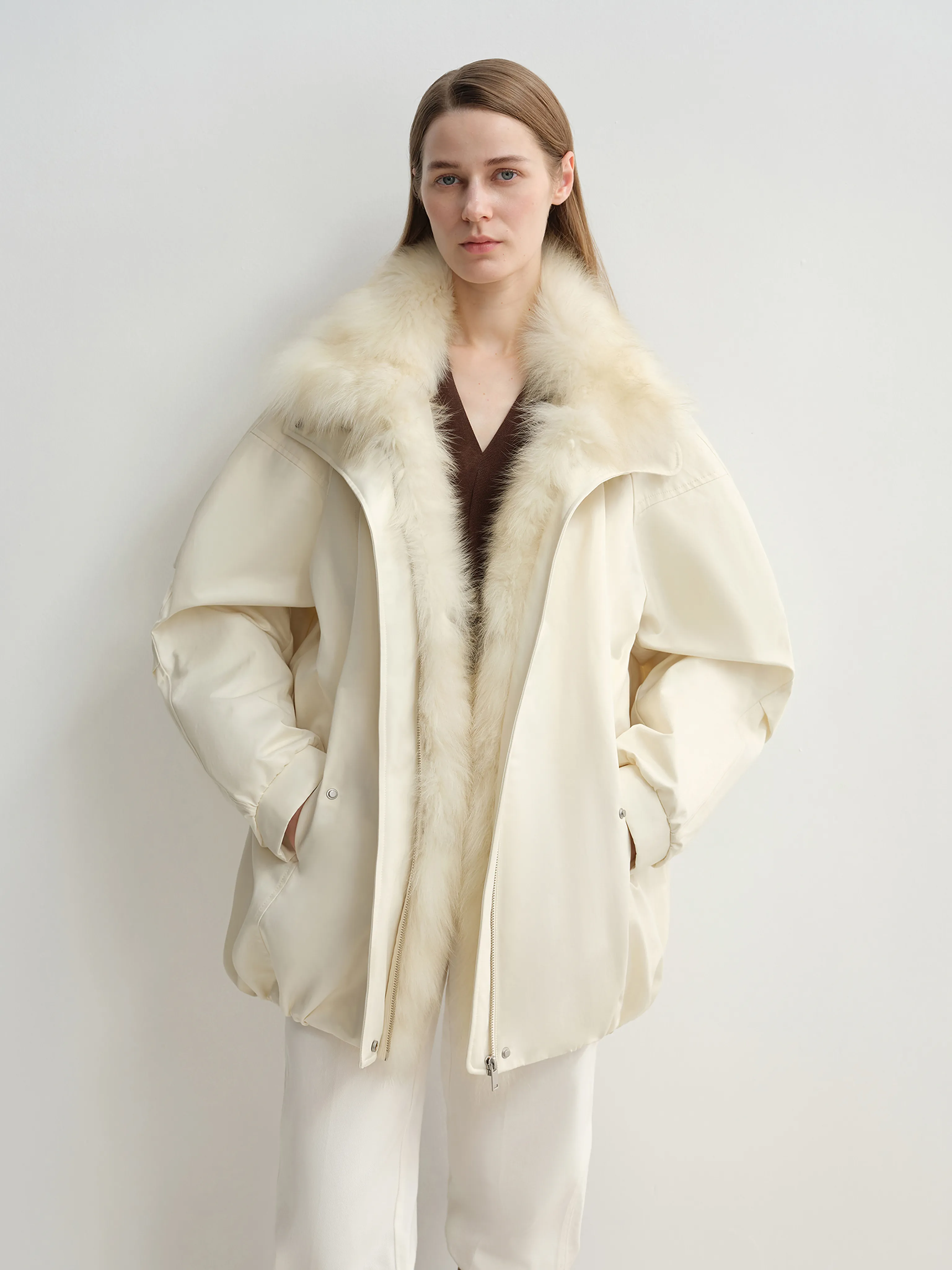 Convertible Fox Fur Down Parka - Image 7