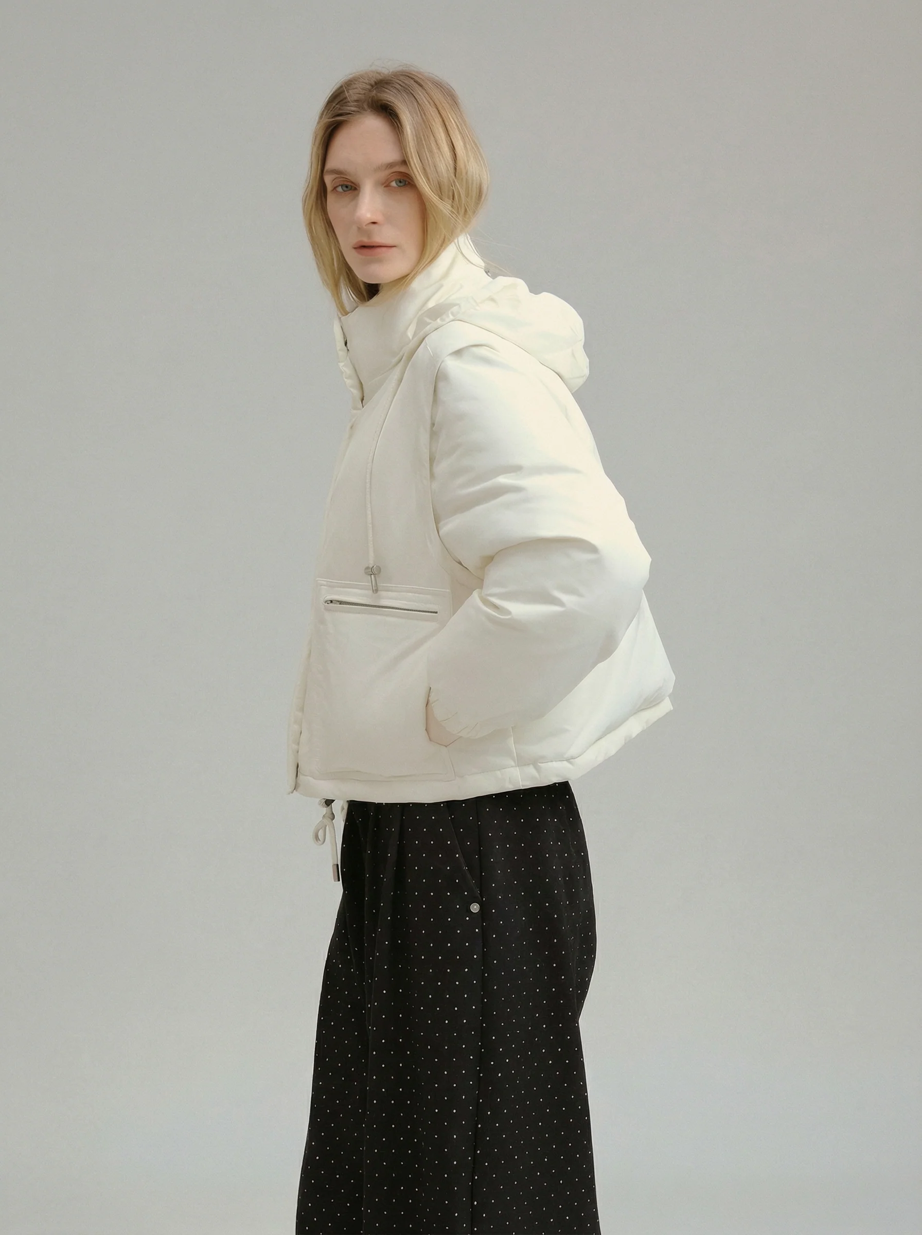 Convertible Hooded Down Jacket - Image 3