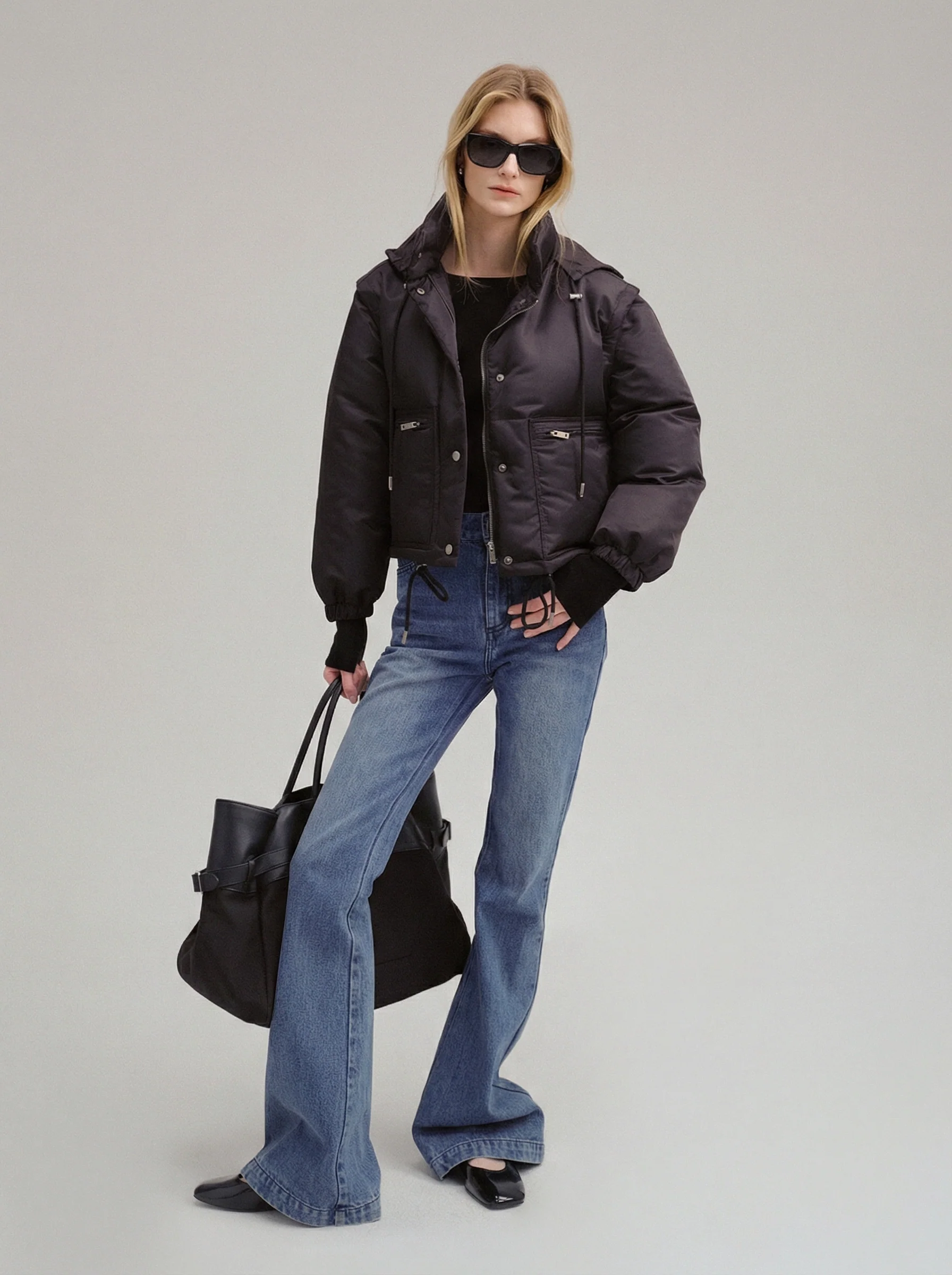 Convertible Hooded Down Jacket - Image 5