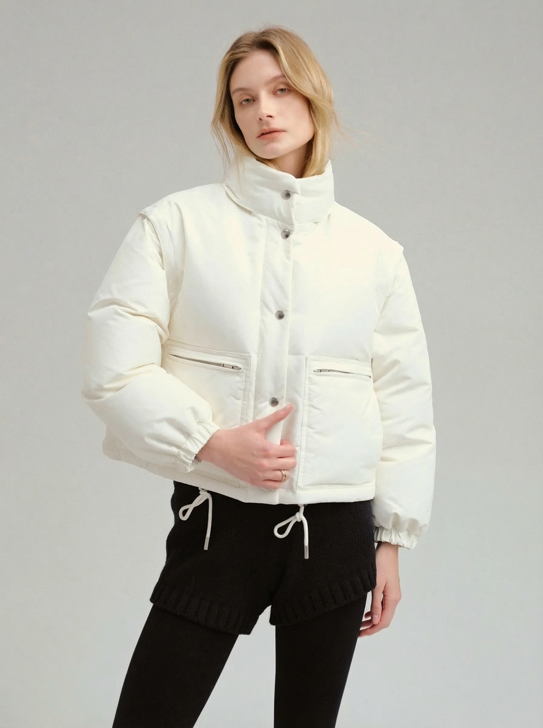 Convertible Hooded Down Jacket - Image 6