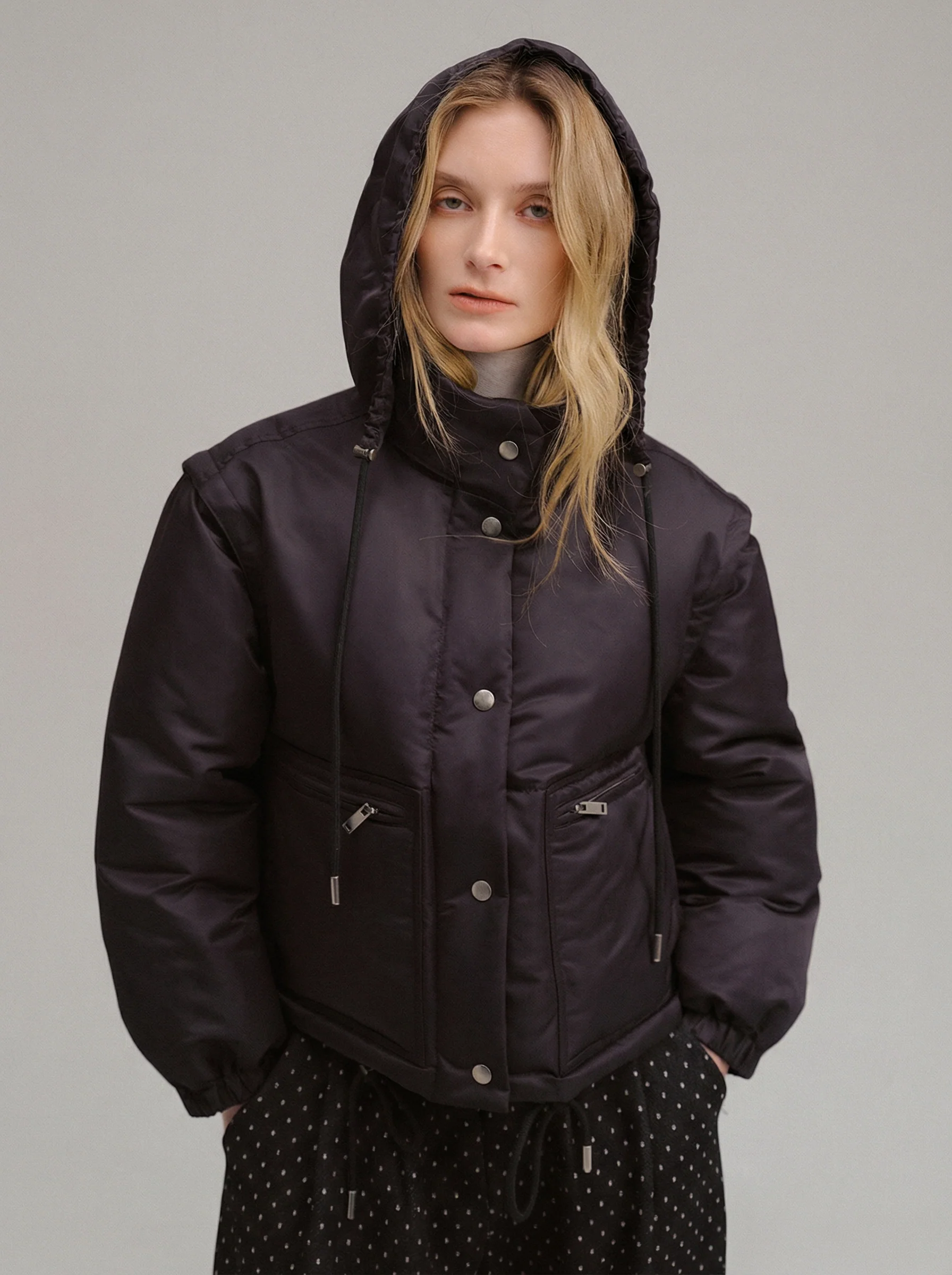 Convertible Hooded Down Jacket - Image 7