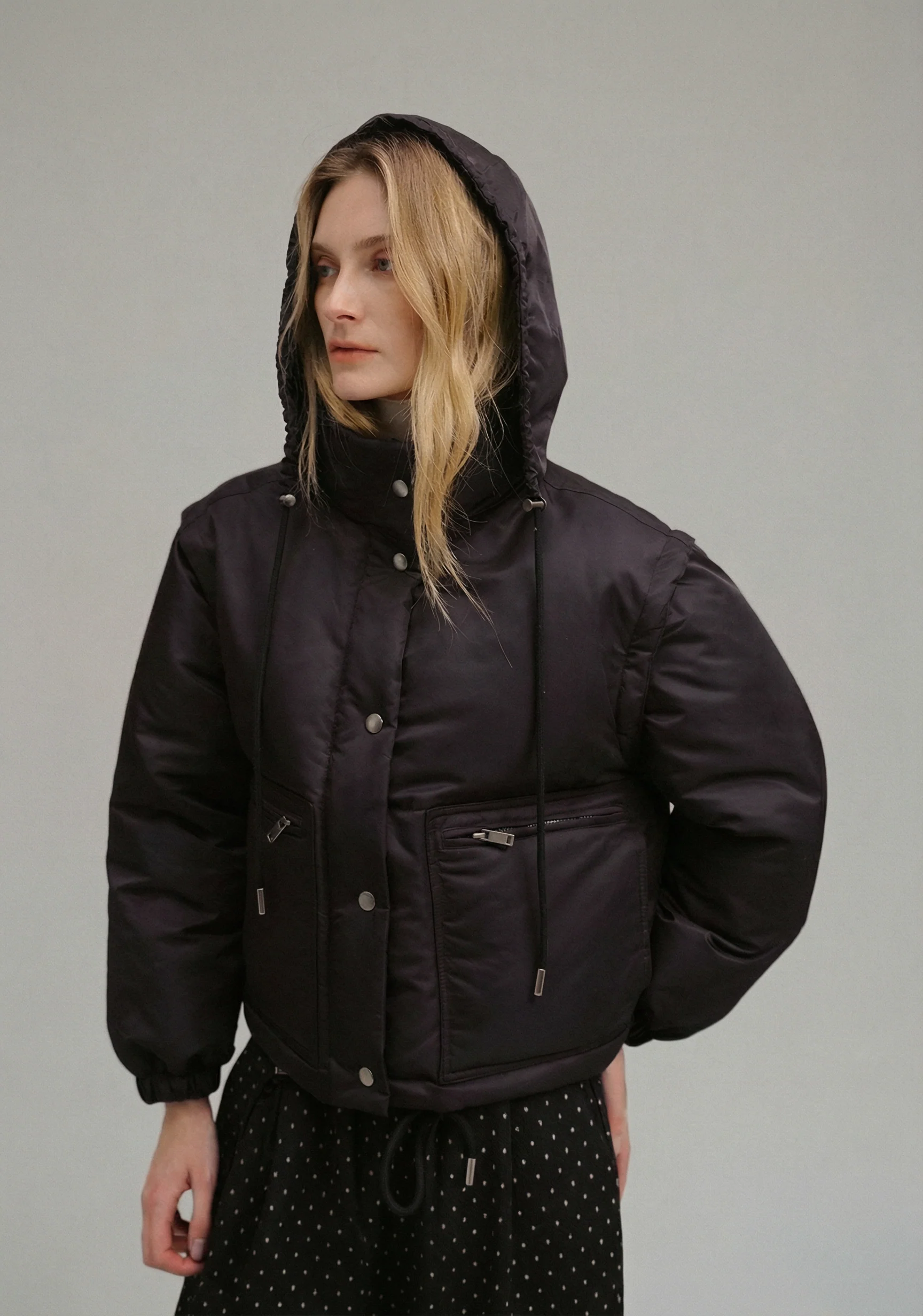 Convertible Hooded Down Jacket - Image 8