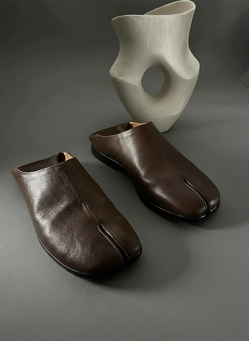 Convertible Leather Tabi Flats - Image 6