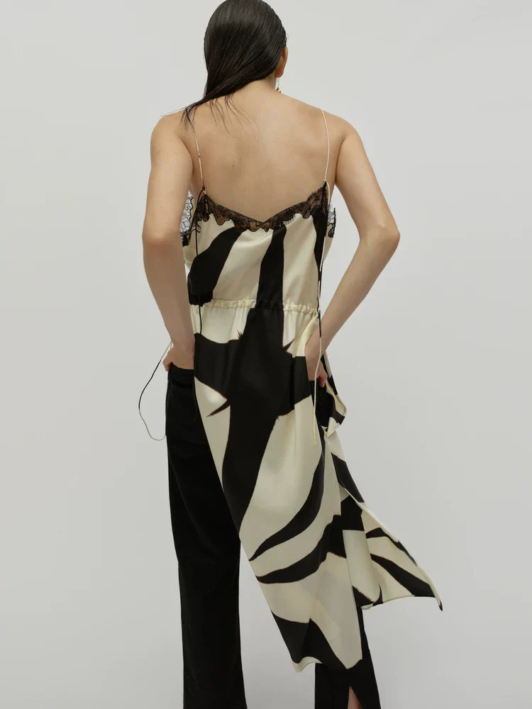 Convertible Mulberry Silk Lace Slip - Image 3