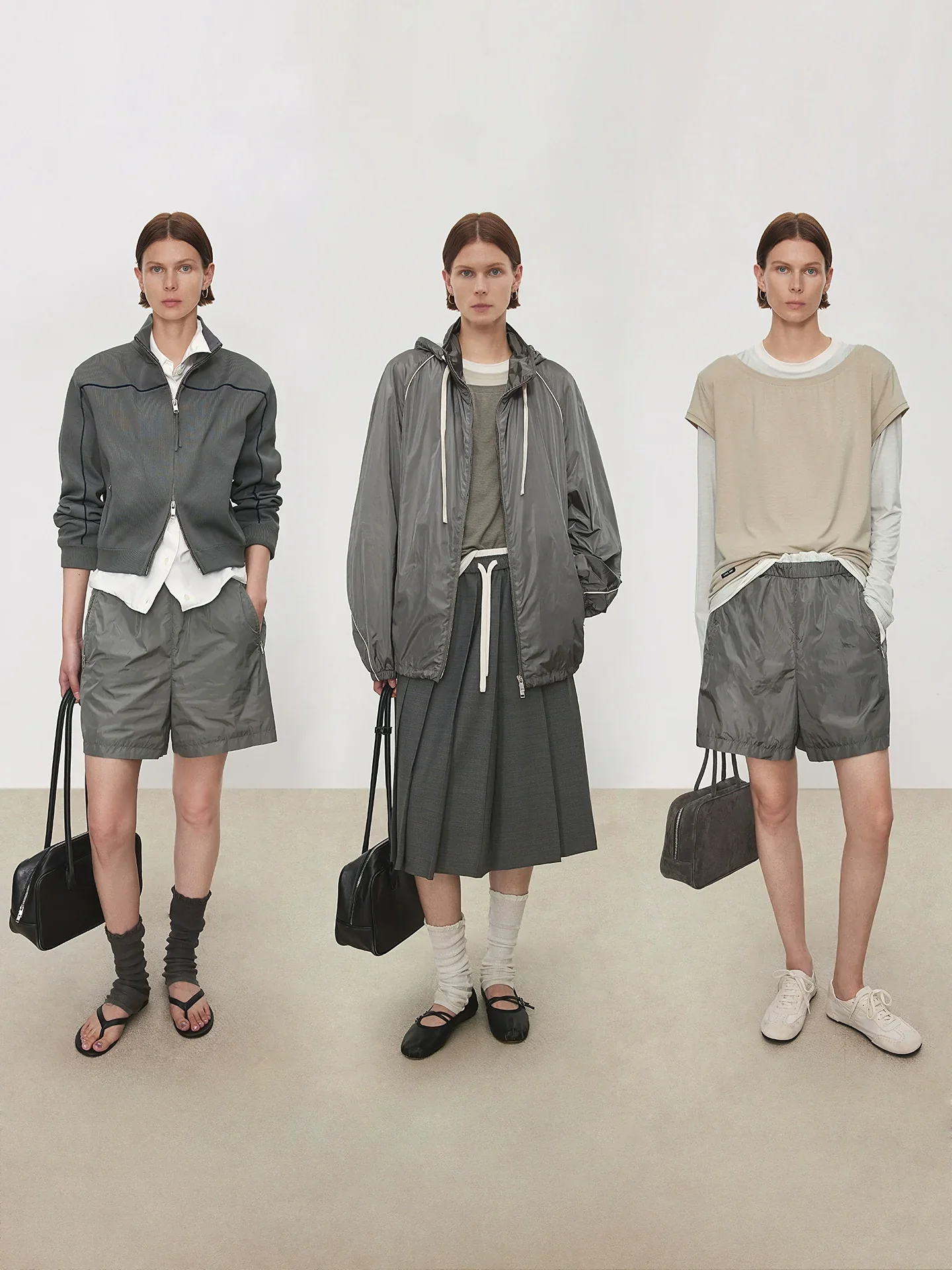 Convertible Nylon Windbreaker & Shorts Set - Image 5