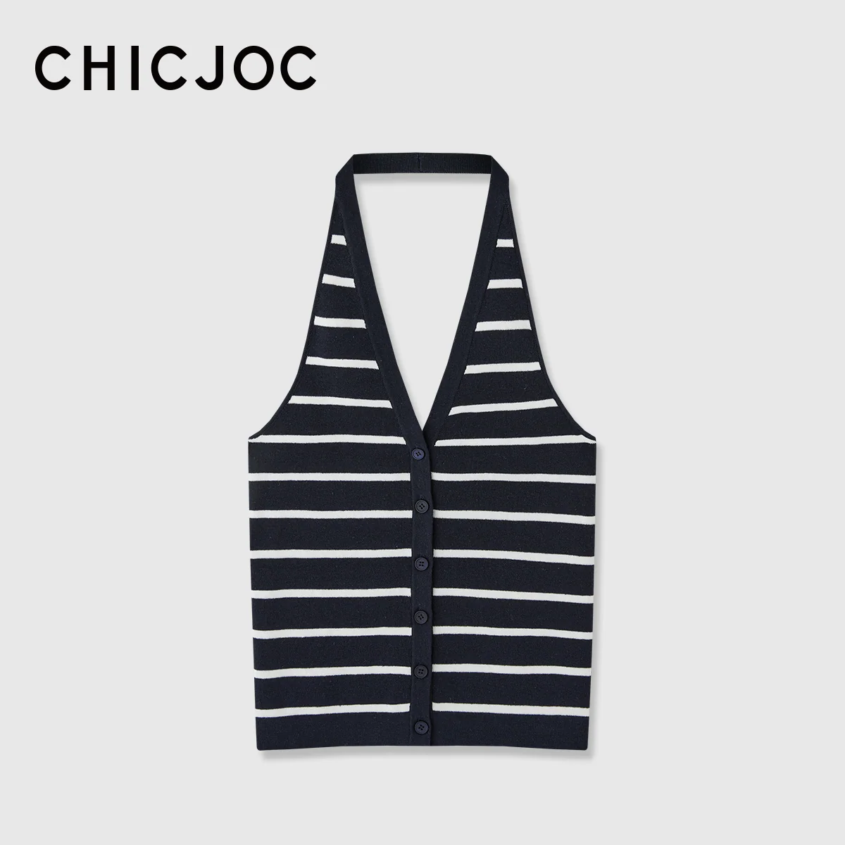 Convertible Silk-Cotton Halter Bandeau Top - Image 8