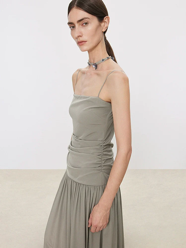 Convertible Stretch Mulberry Silk Double Georgette Dress - Image 5