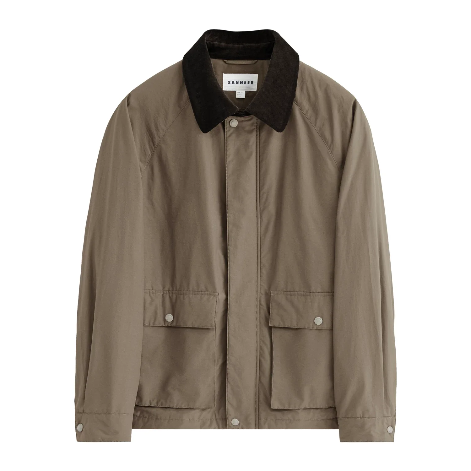 Corduroy Collar Raglan Cotton Jacket - Image 7