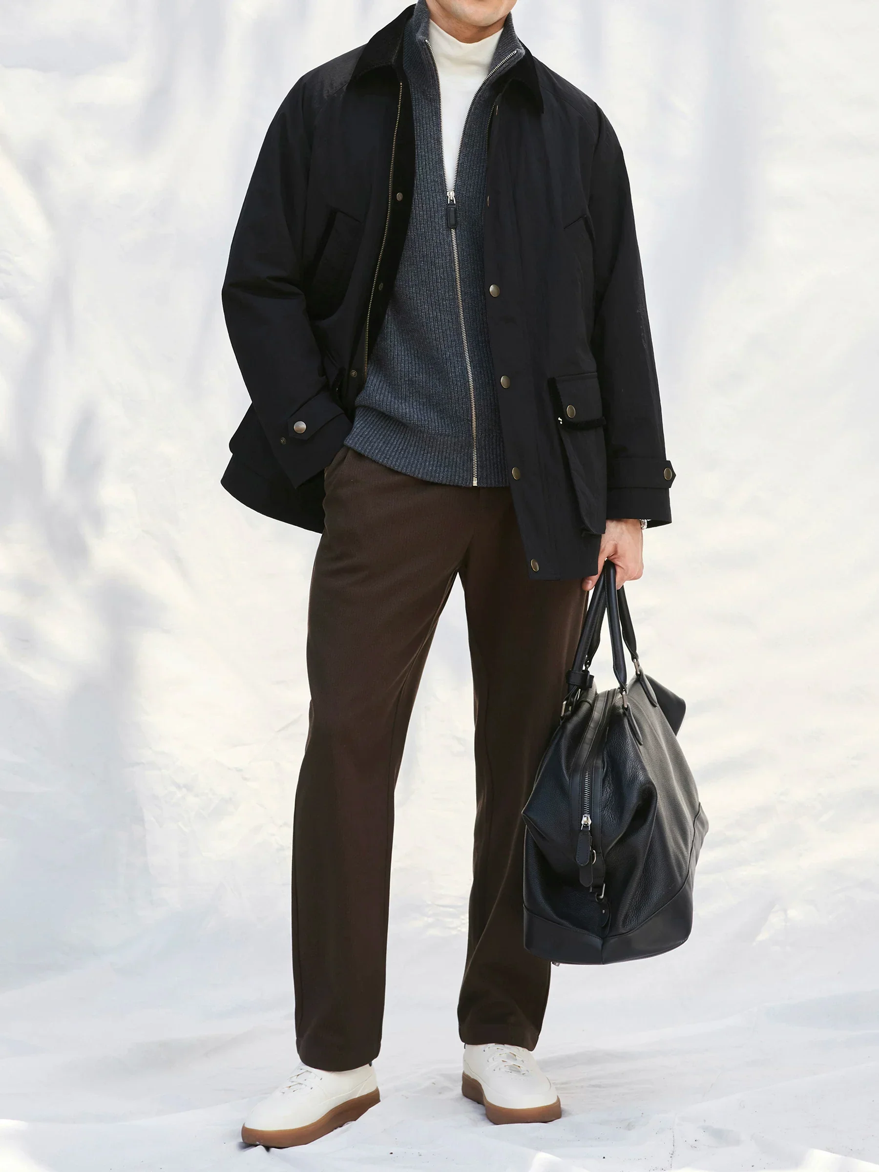 Corduroy Collar Raglan Field Jacket