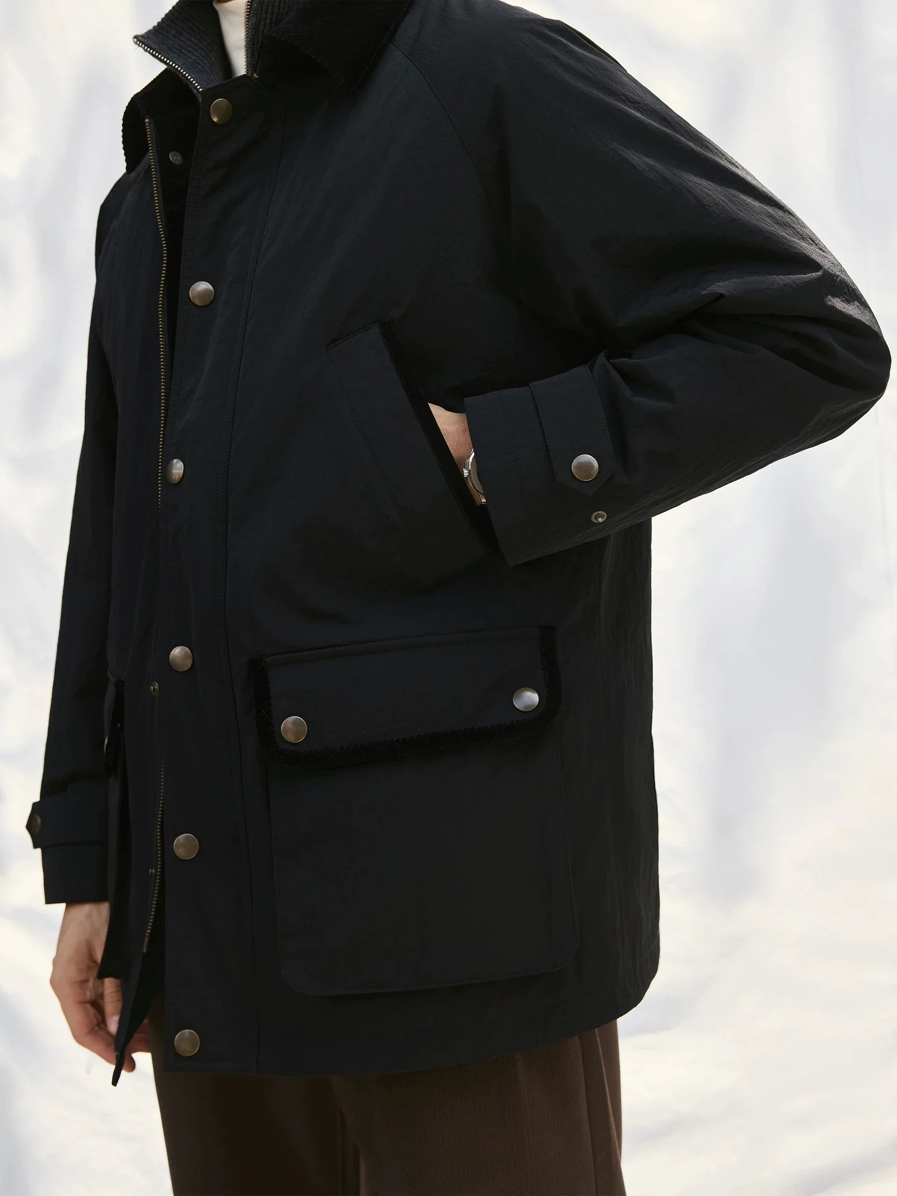 Corduroy Collar Raglan Field Jacket - Image 4