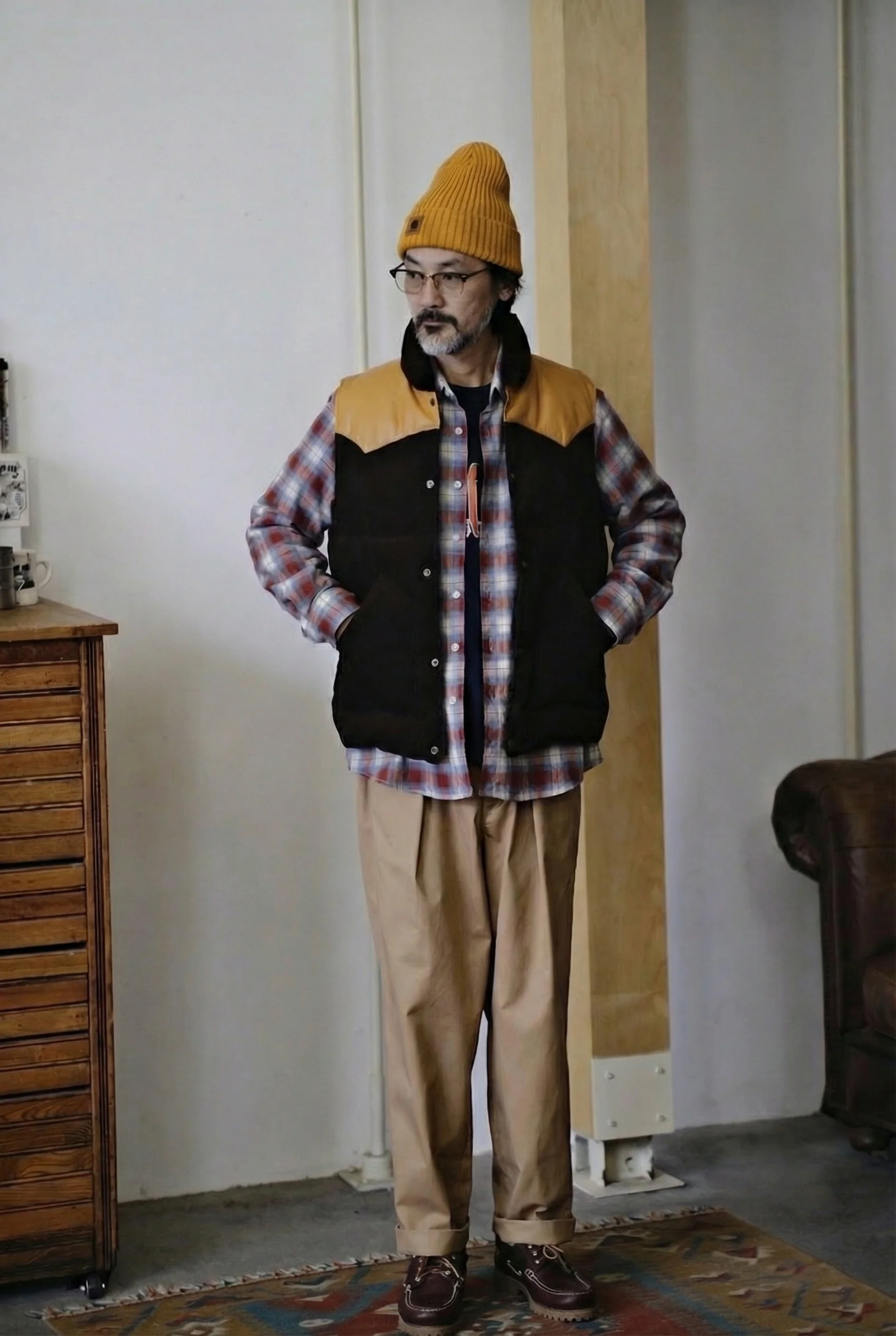 Corduroy Leather Vest - Image 7