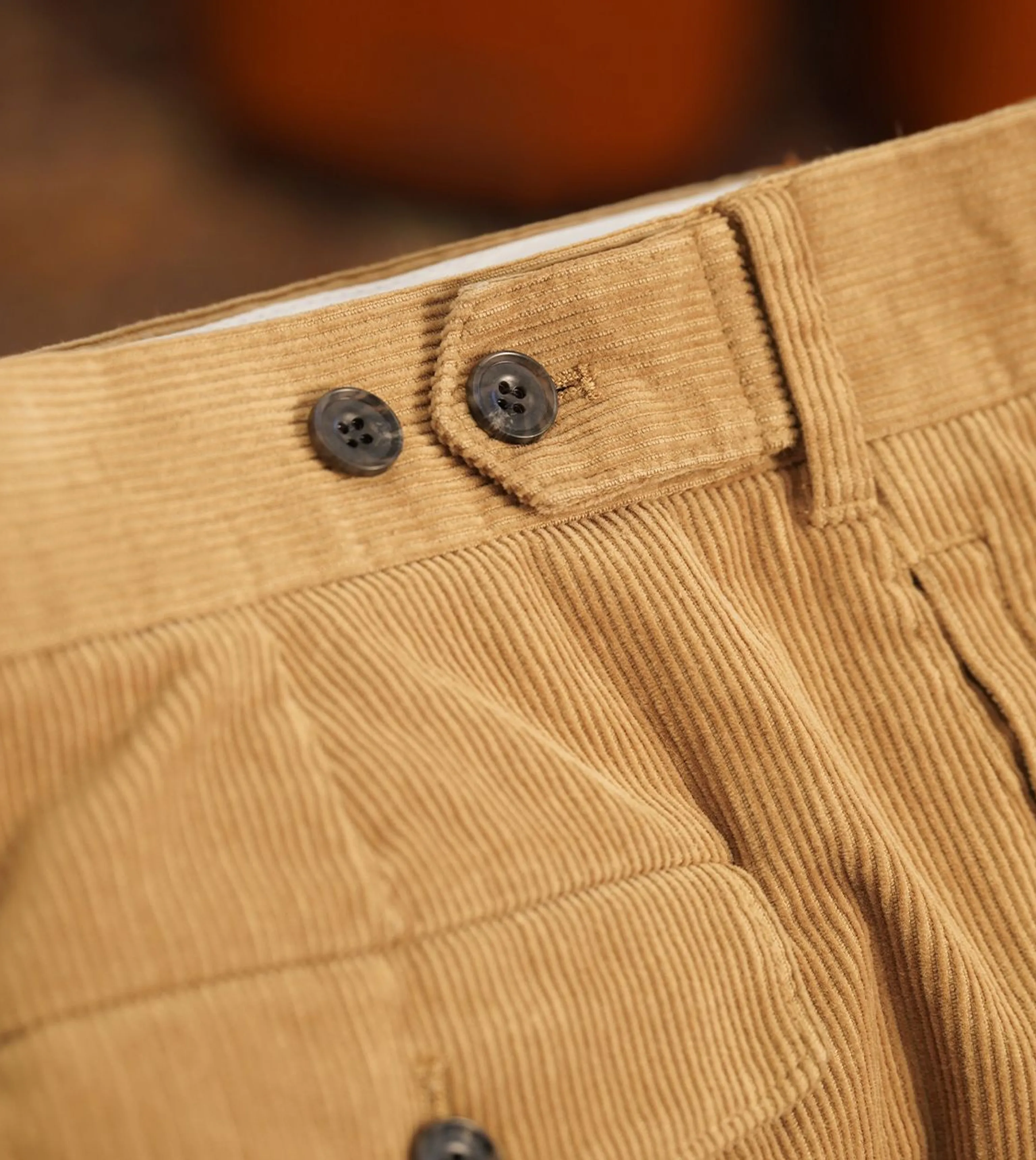 Corduroy Pleated Trousers - Image 4