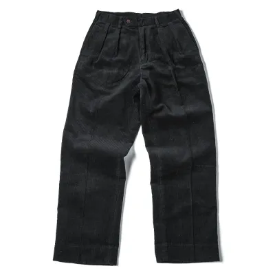 Corduroy Pleated Wide Trousers - Image 6