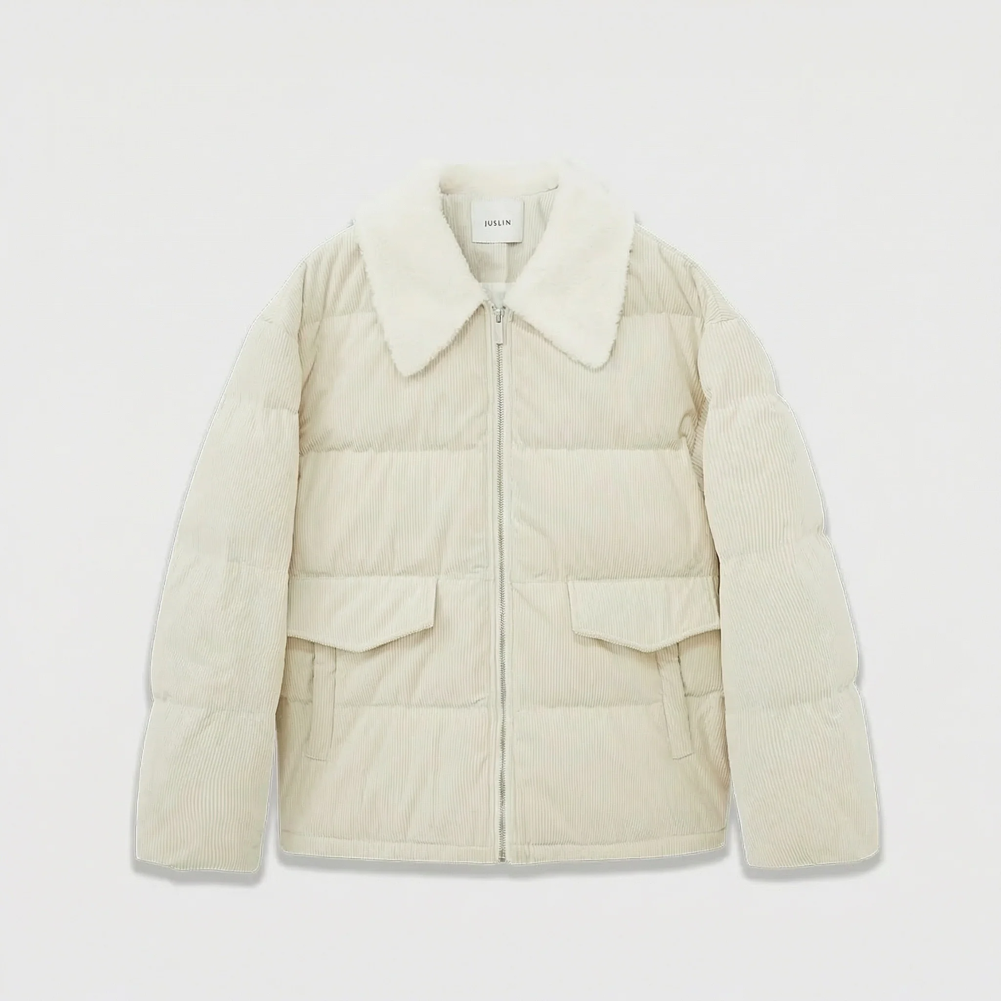 Corduroy Puffer Jacket - Image 3