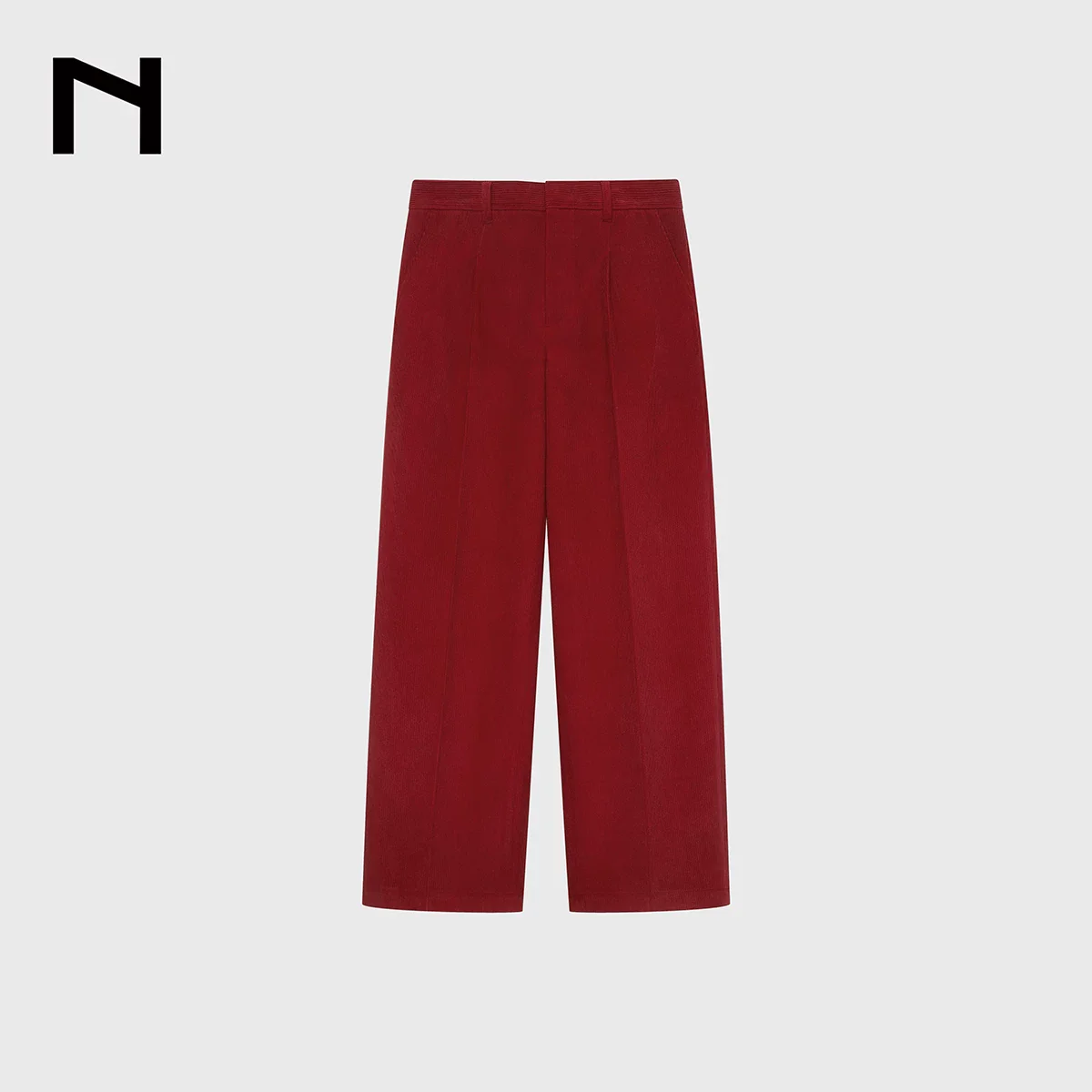 Corduroy Single-Pleat Wide-Leg Trousers - Image 6