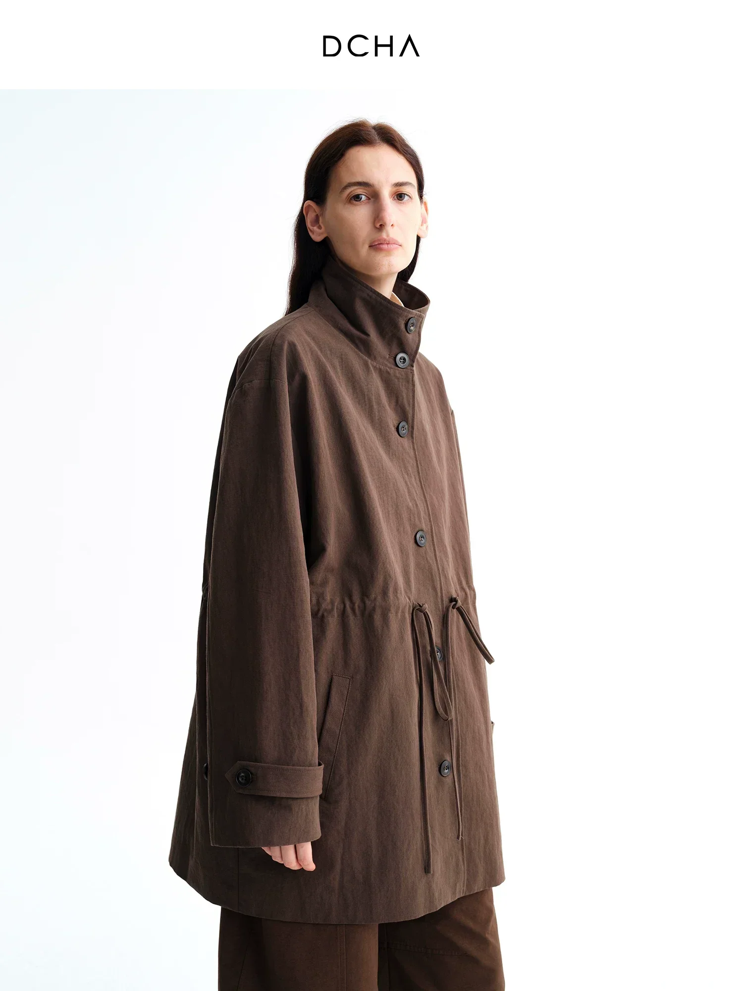Cotton-Blend Drawstring Utility Jacket