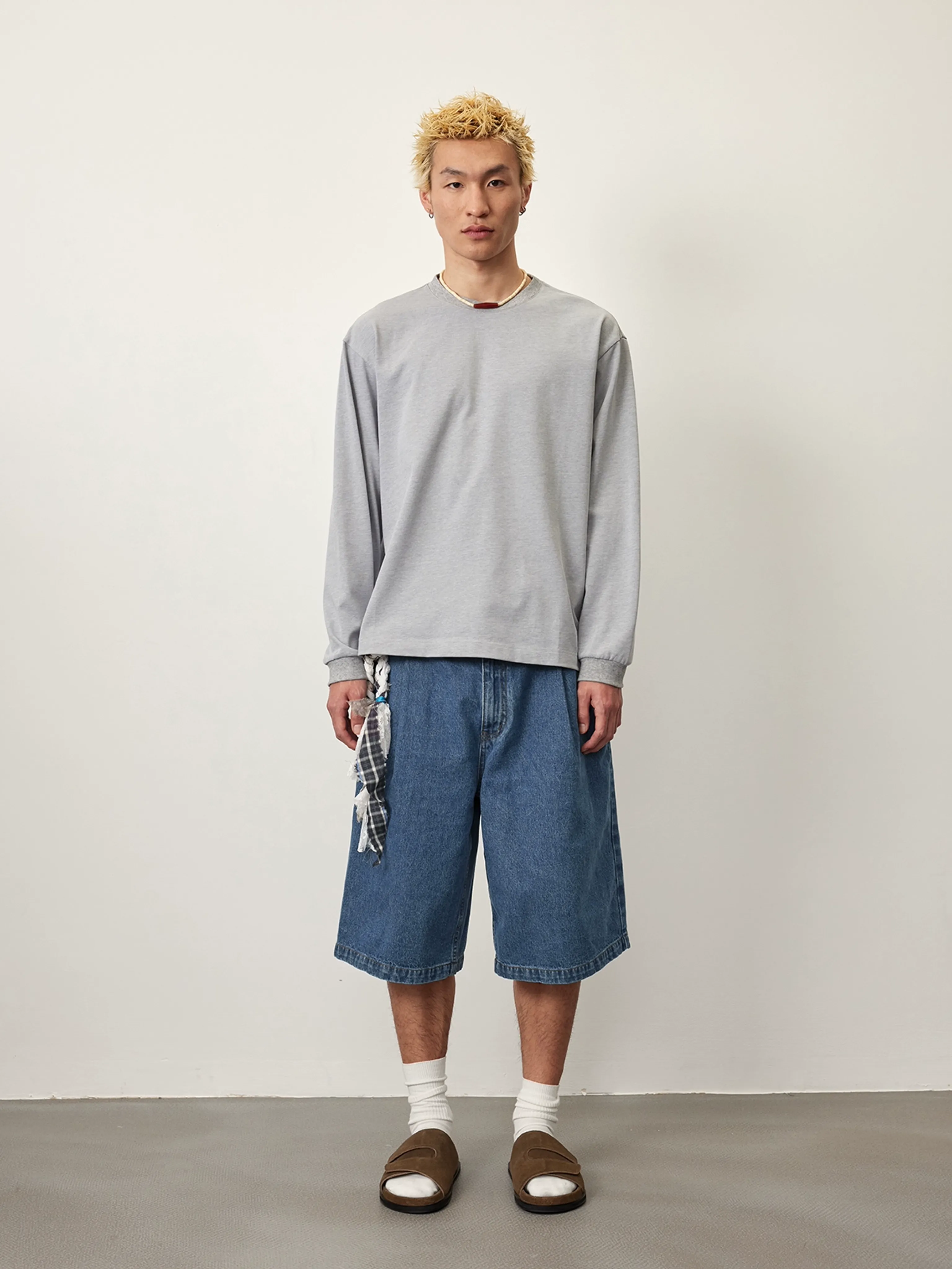 Cotton Blend Long-Sleeve Tee - Image 4